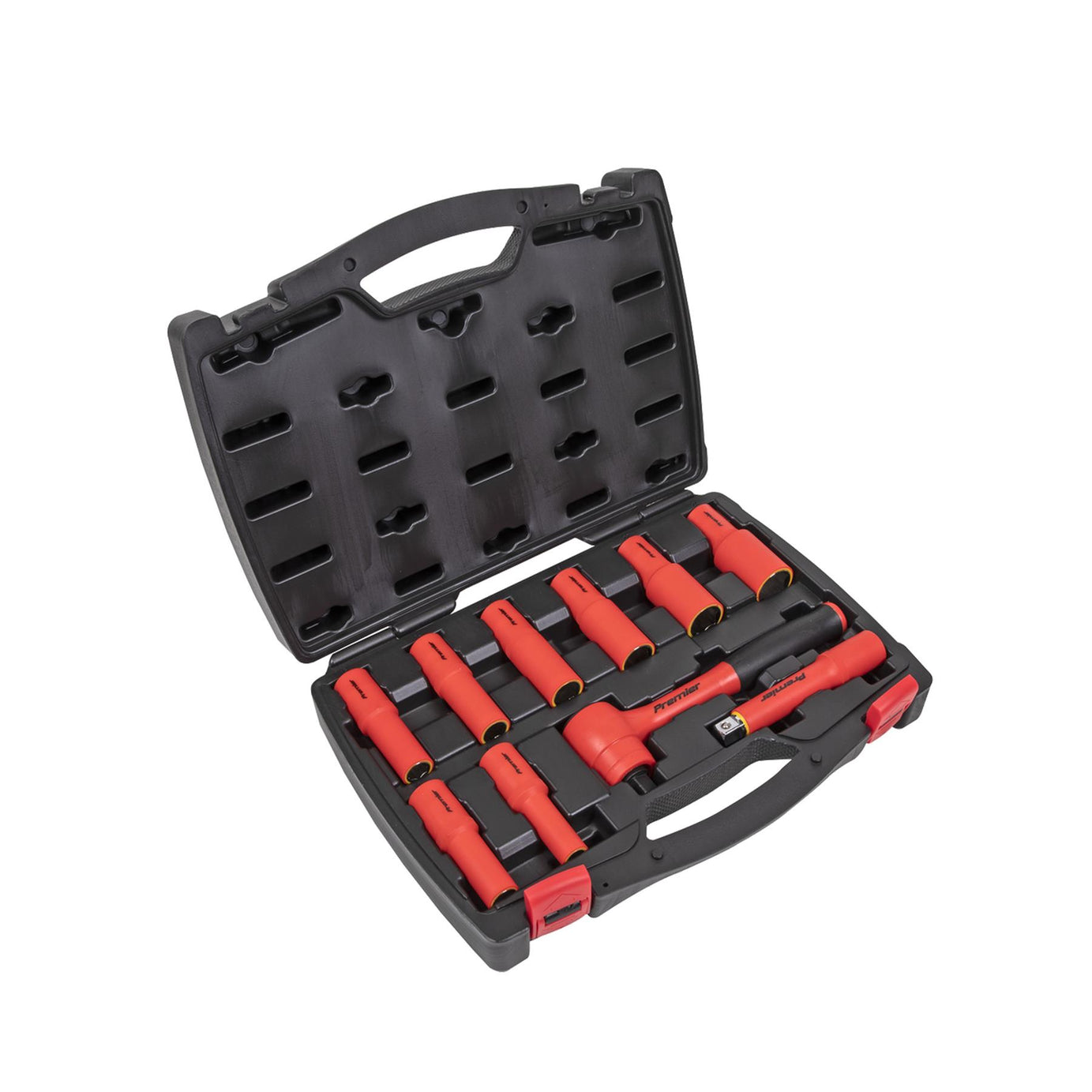 Sealey Insulated Socket Set 10pc 1/2"Sq Drive 6pt WallDrive VDE Ap