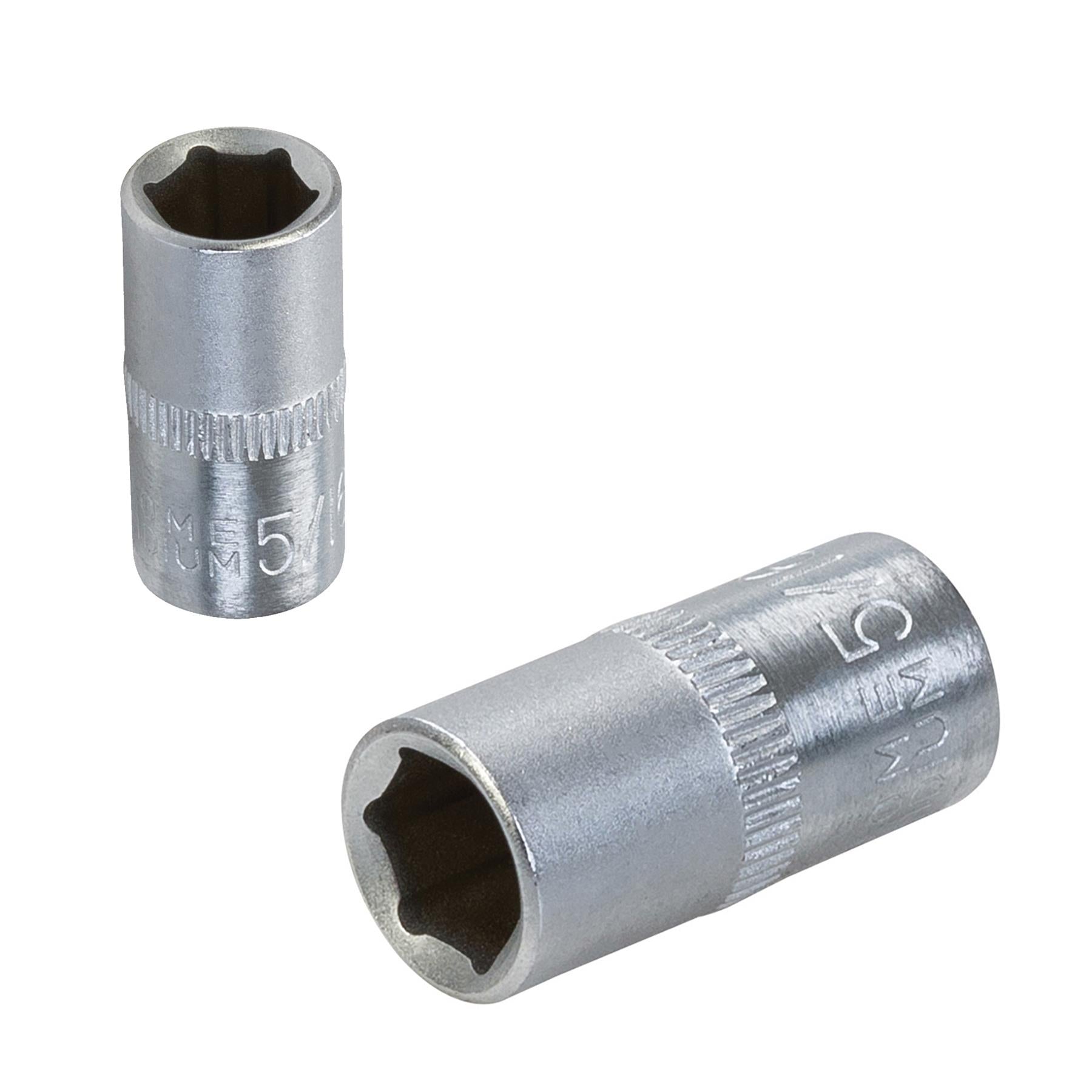 King Dick Socket 1/4" SD 6pt Metric 8mm High Grade Steel