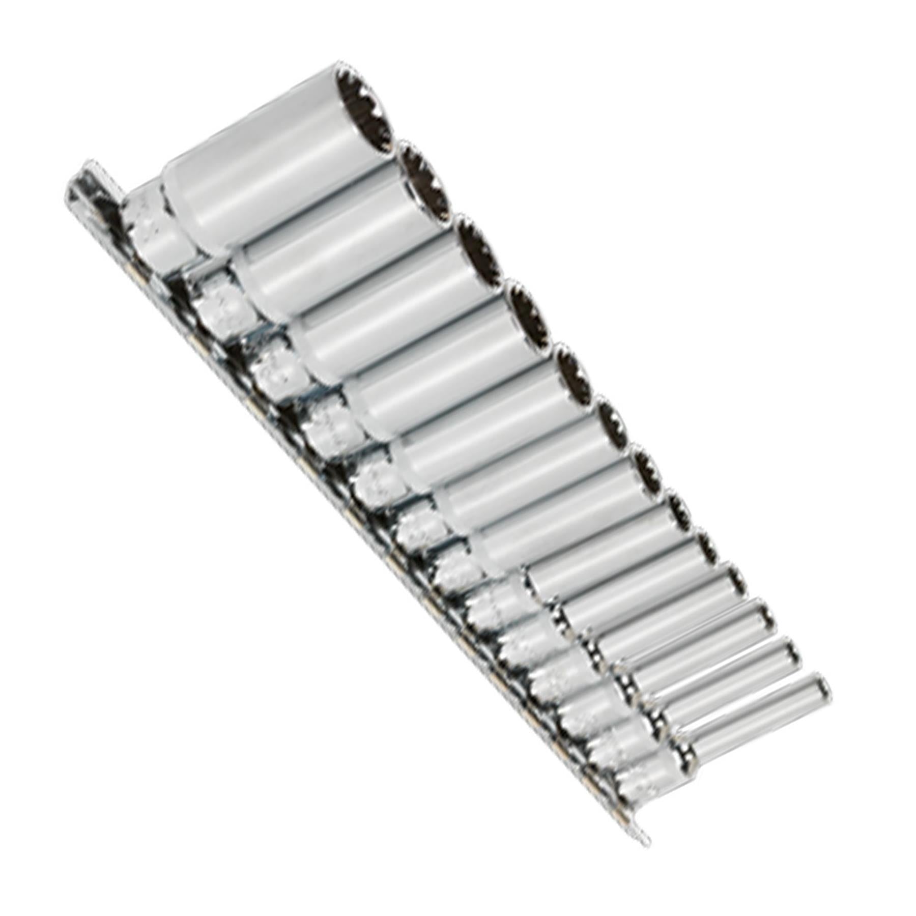 Sealey Socket Set 13pc Deep 1/4"Sq Drive Total Drive