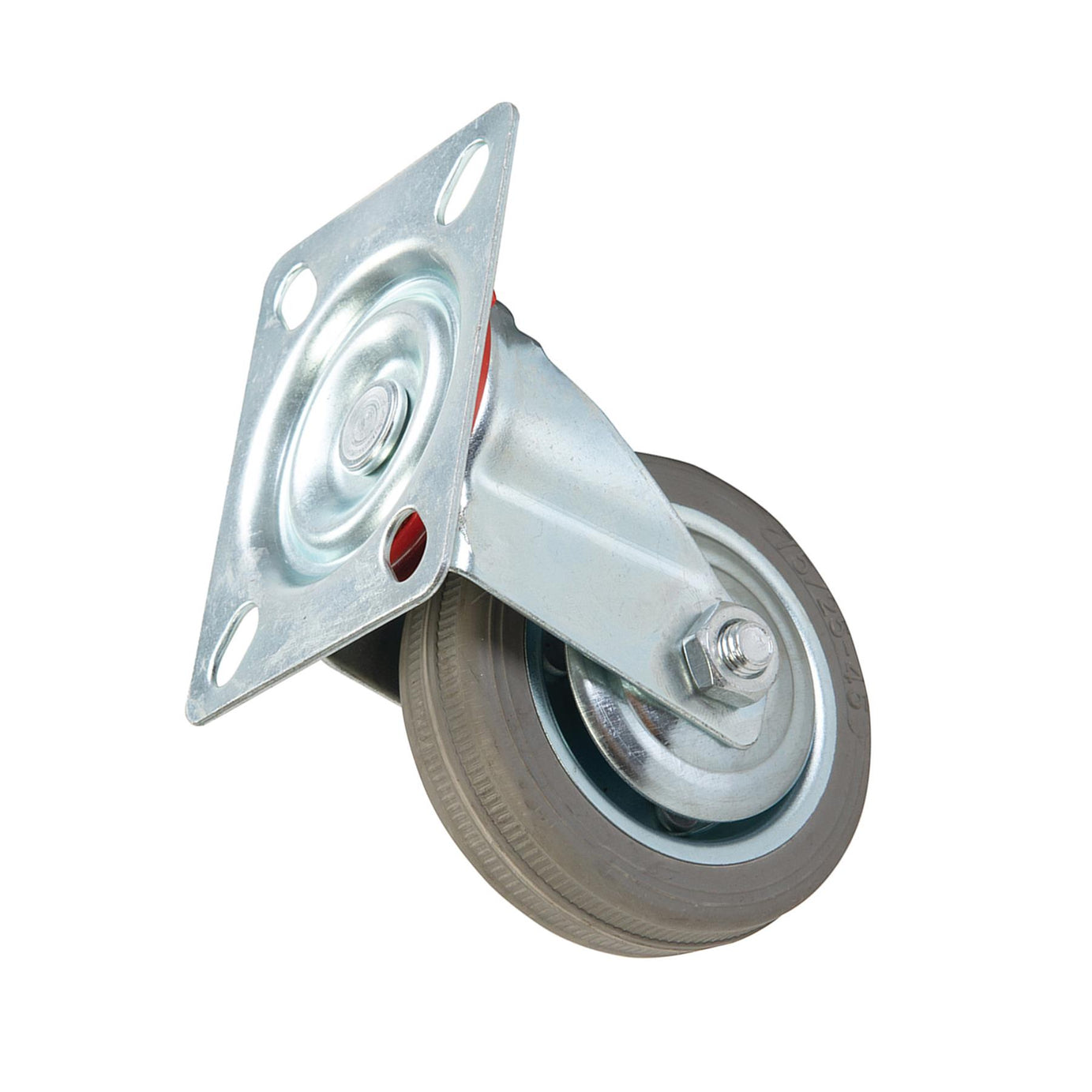 Swivel Wheel Rubber Castor - 75mm 50Kg With Non-Marking Tyre Swivel Action