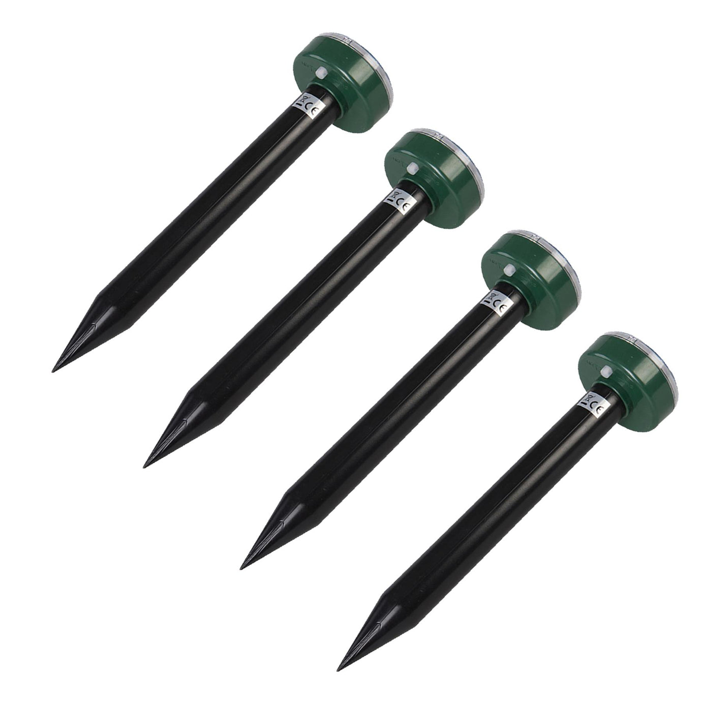 Solar Powered Garden Sonic Wave Mole Repeller Repellent 4 Pcs