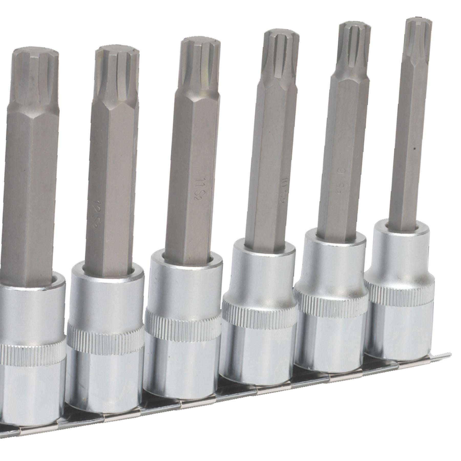 Sealey Ribe Socket Bit Set 7pc 1/2"Sq Drive 100mm