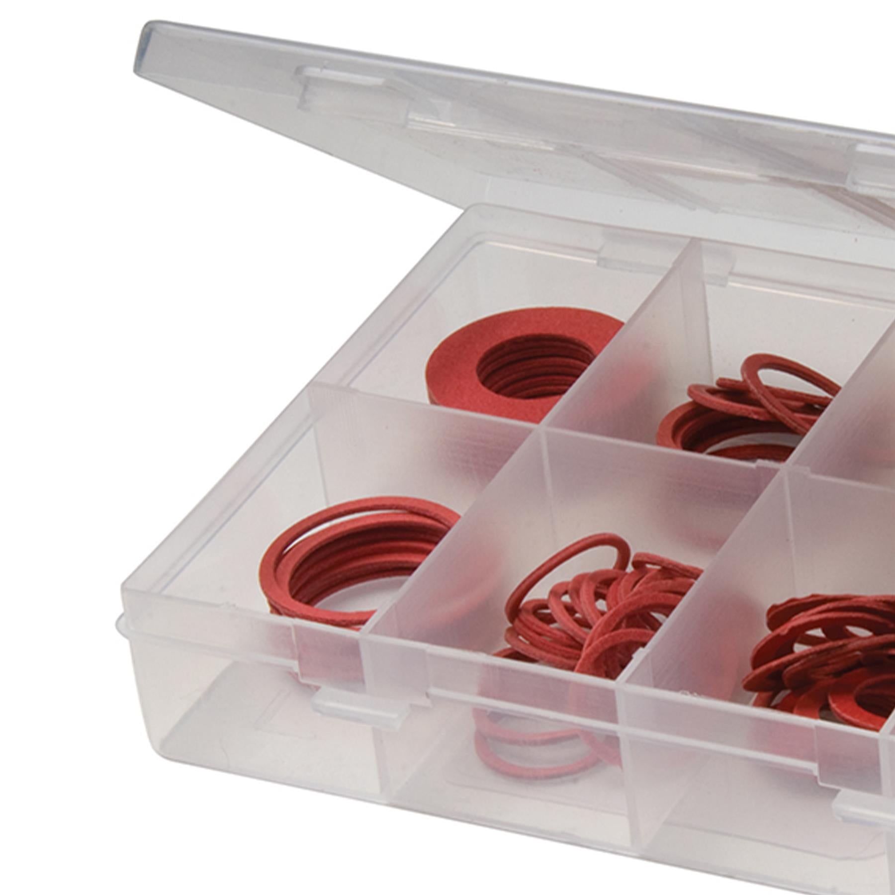 110Pce Fibre Washers Pack Diy For Plumbing Applications & As Buffers & Packers