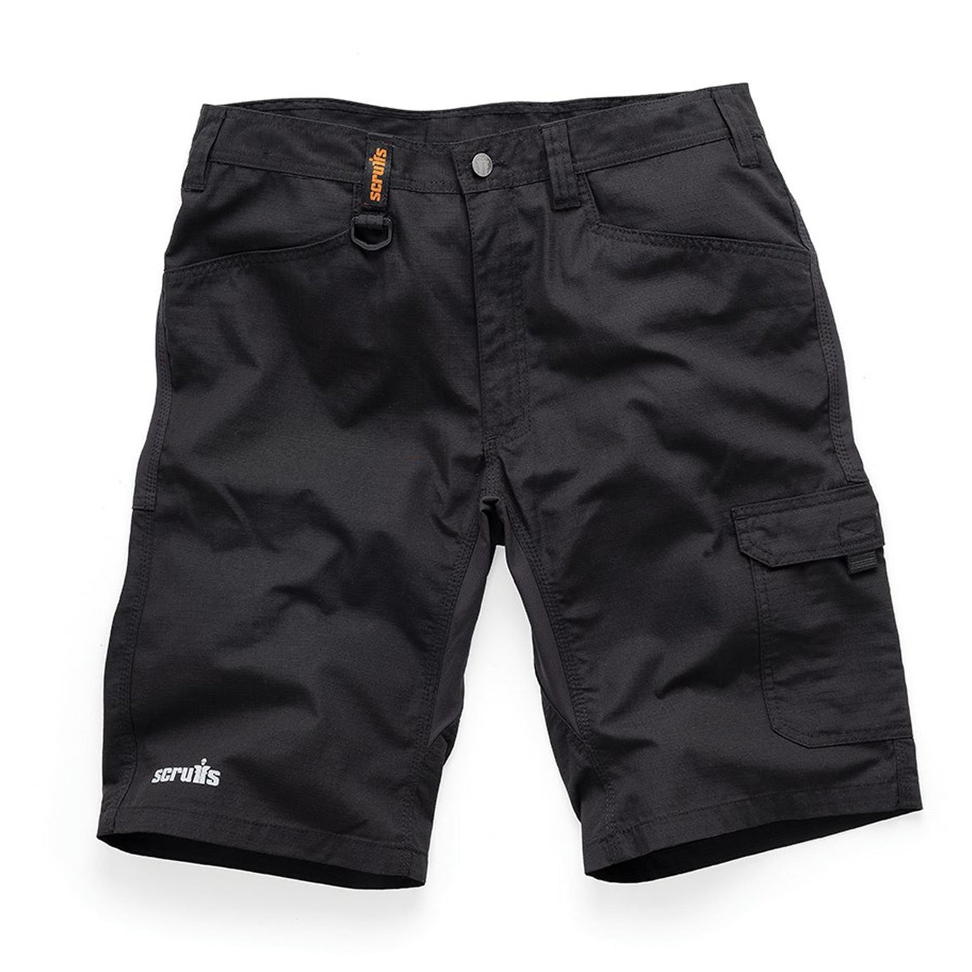 Scruffs Work Shorts Trade Flex Lightweight Slim Fit Hard Wearing Black 40"W