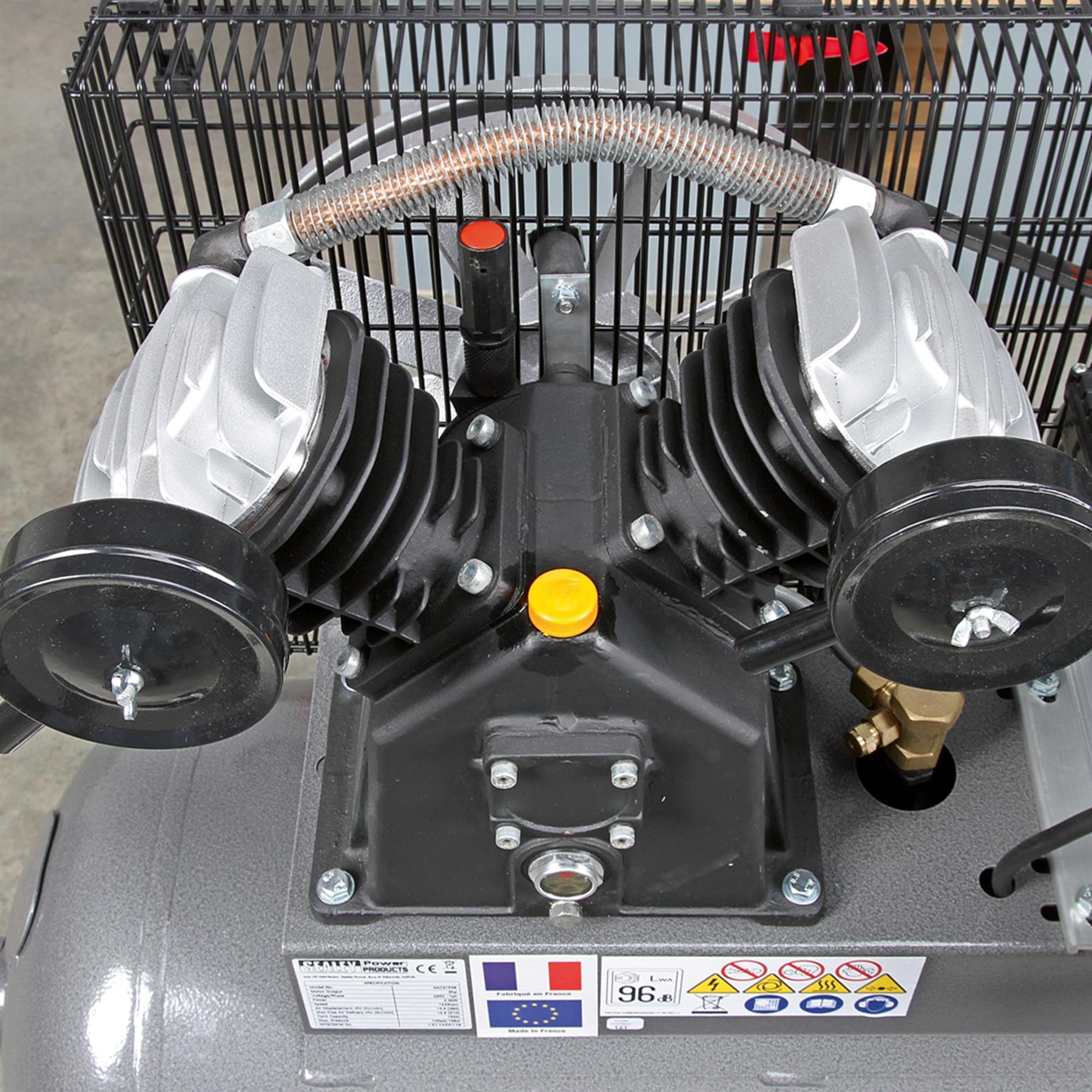 Sealey Compressor 200L Belt Drive 3hp 415V 3ph