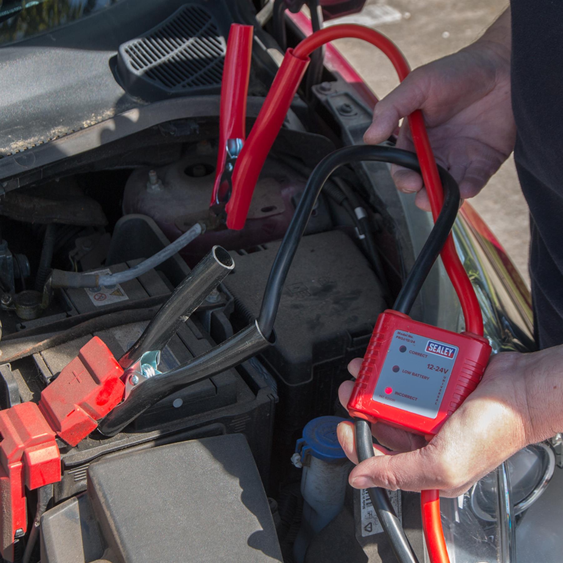 Sealey Booster Cables 7m 450A 25mm 12/24V Electronics Protection