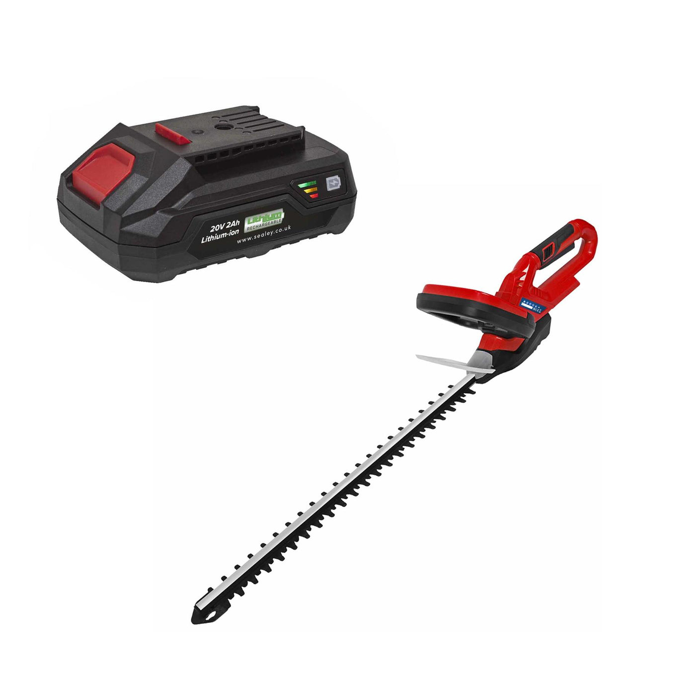Sealey 20V Cordless Hedge Trimmer with 2Ah Battery + Fast Charger
