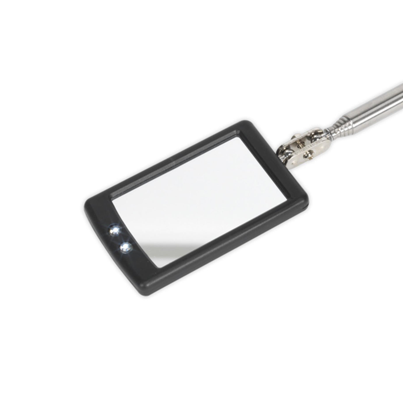 Sealey Telescopic Inspection Mirror 52 x 83mm with 2 LEDs