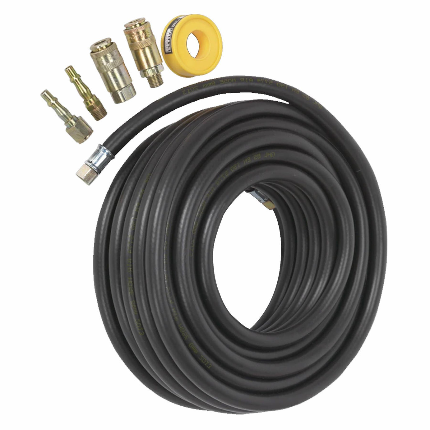 Sealey Air Hose Kit 15m x Ø8mm with Connectors Garage Workshop DIY