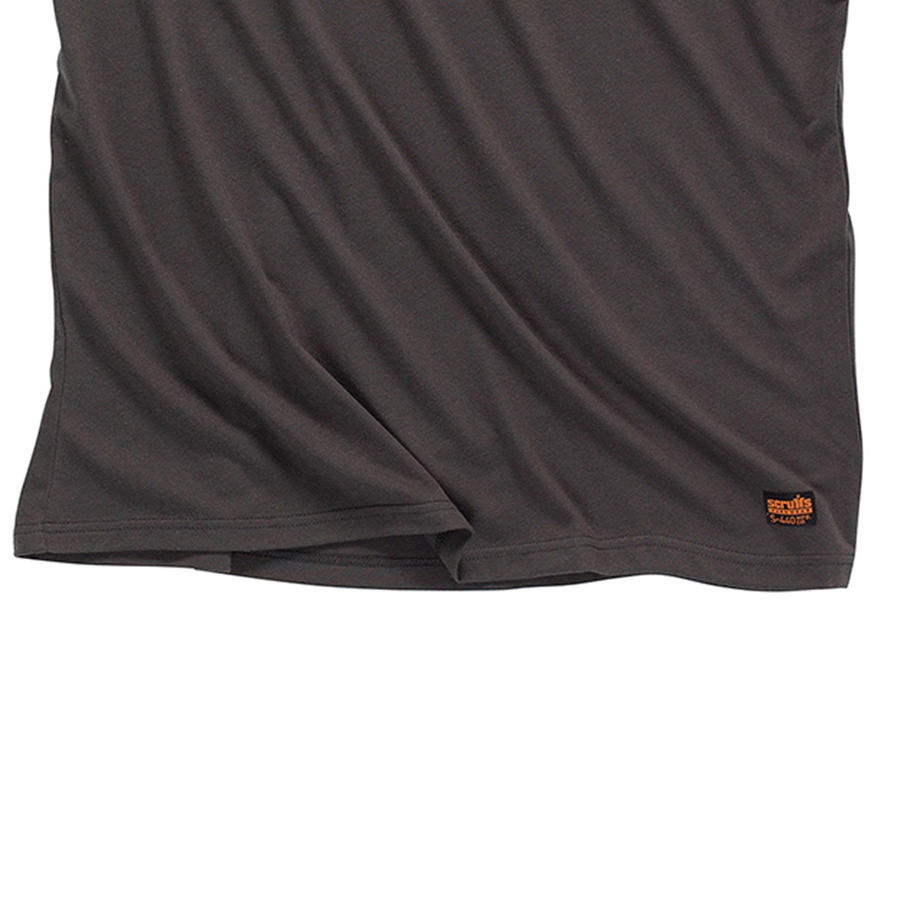 Scruffs Crew Neck T Shirt Short Sleeve Workwear Work Top Graphite Grey M
