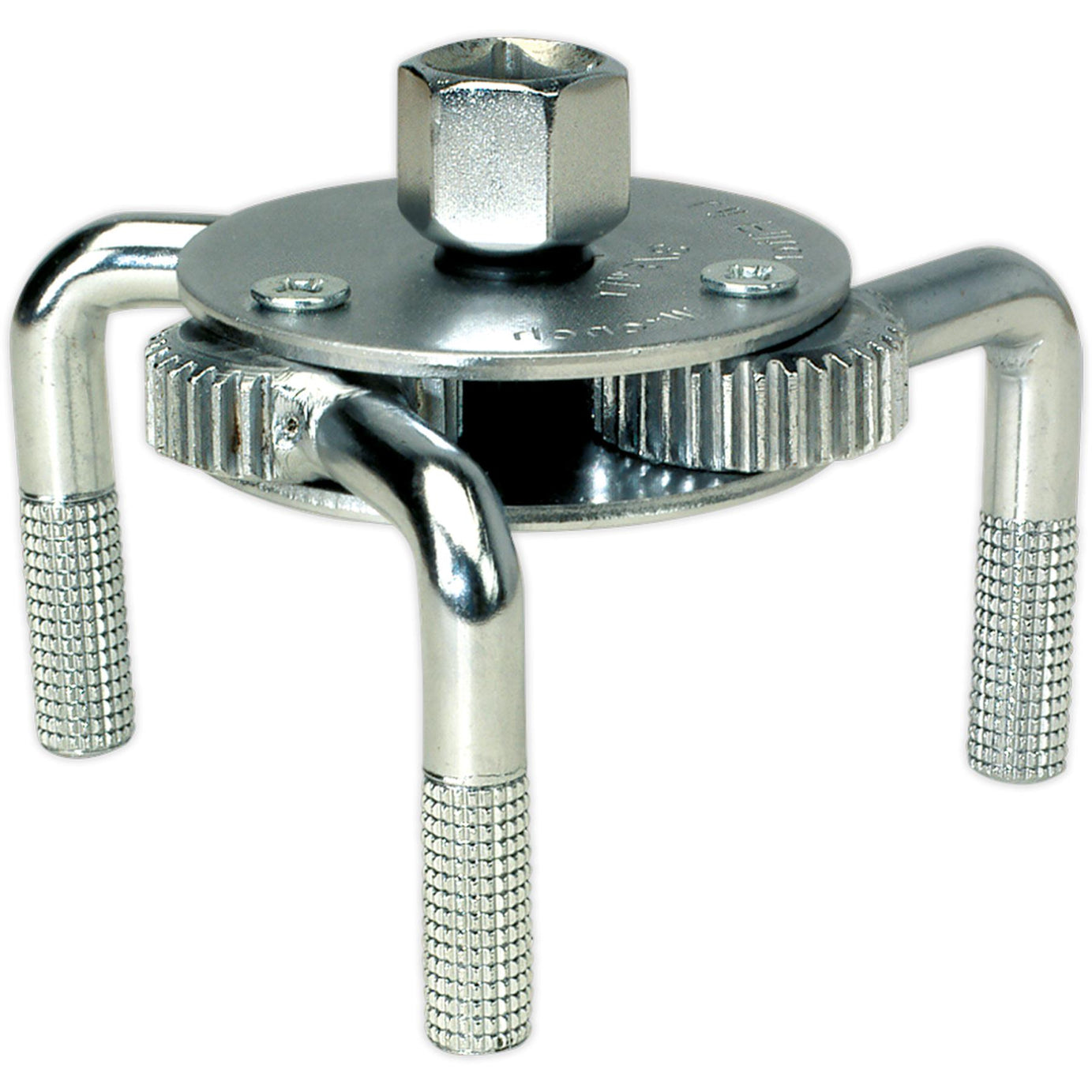 Sealey Oil Filter Claw Wrench 65-110mm Capacity 3/8" & 1/2"Sq Drive