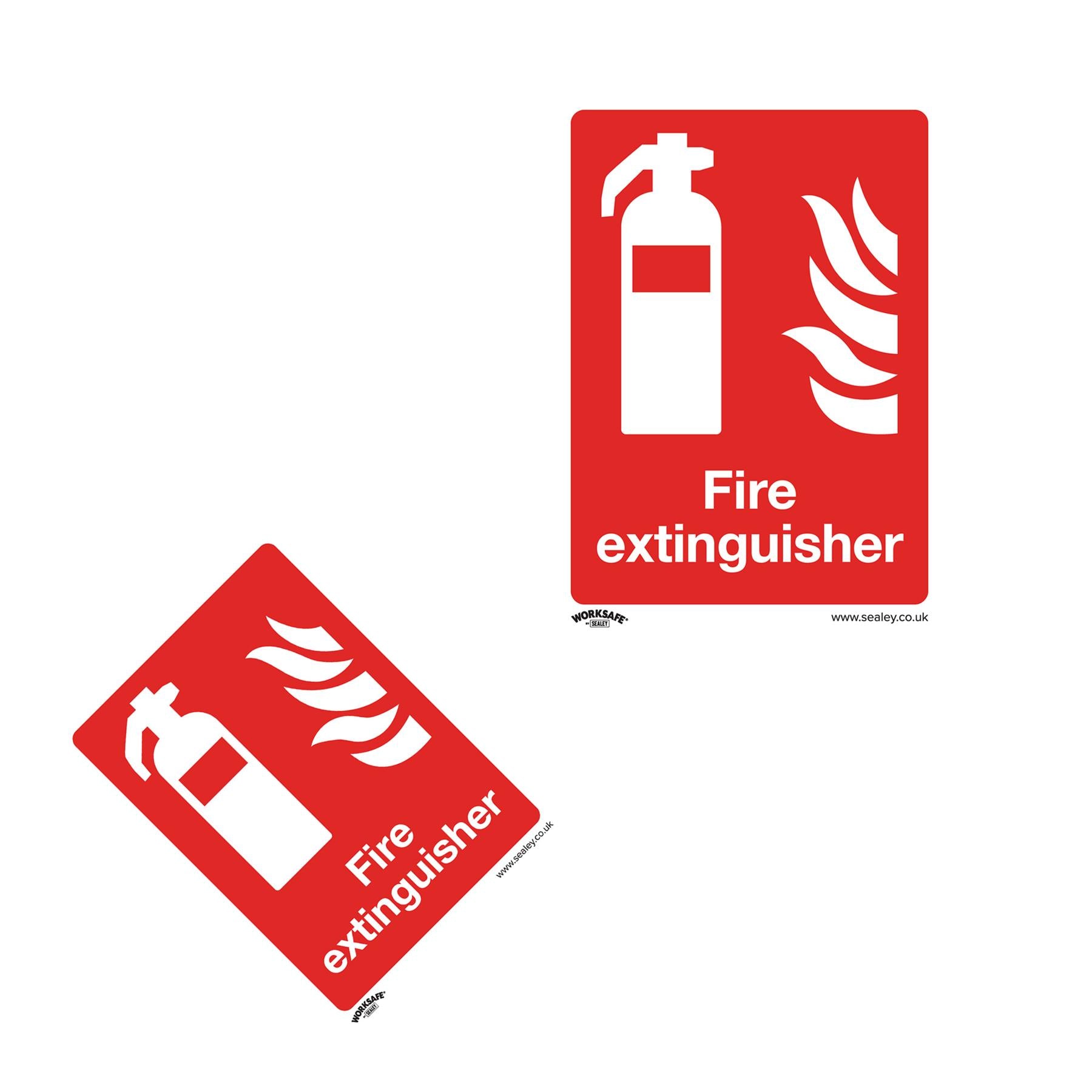 Prohibition Safety Sign - Fire Extinguisher - Self-Adhesive Vinyl