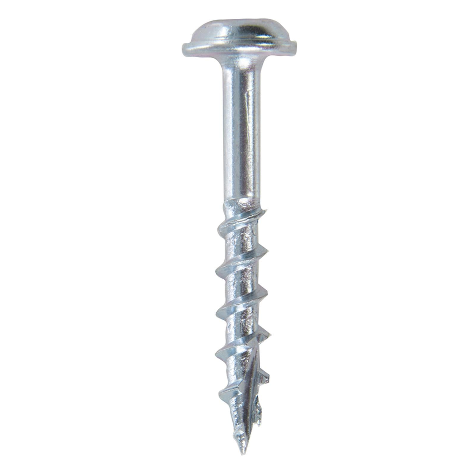 Zinc Pocket-Hole Screws Washer Head Coarse Thread Rust Resistant- 8x1-1/4" 250pk