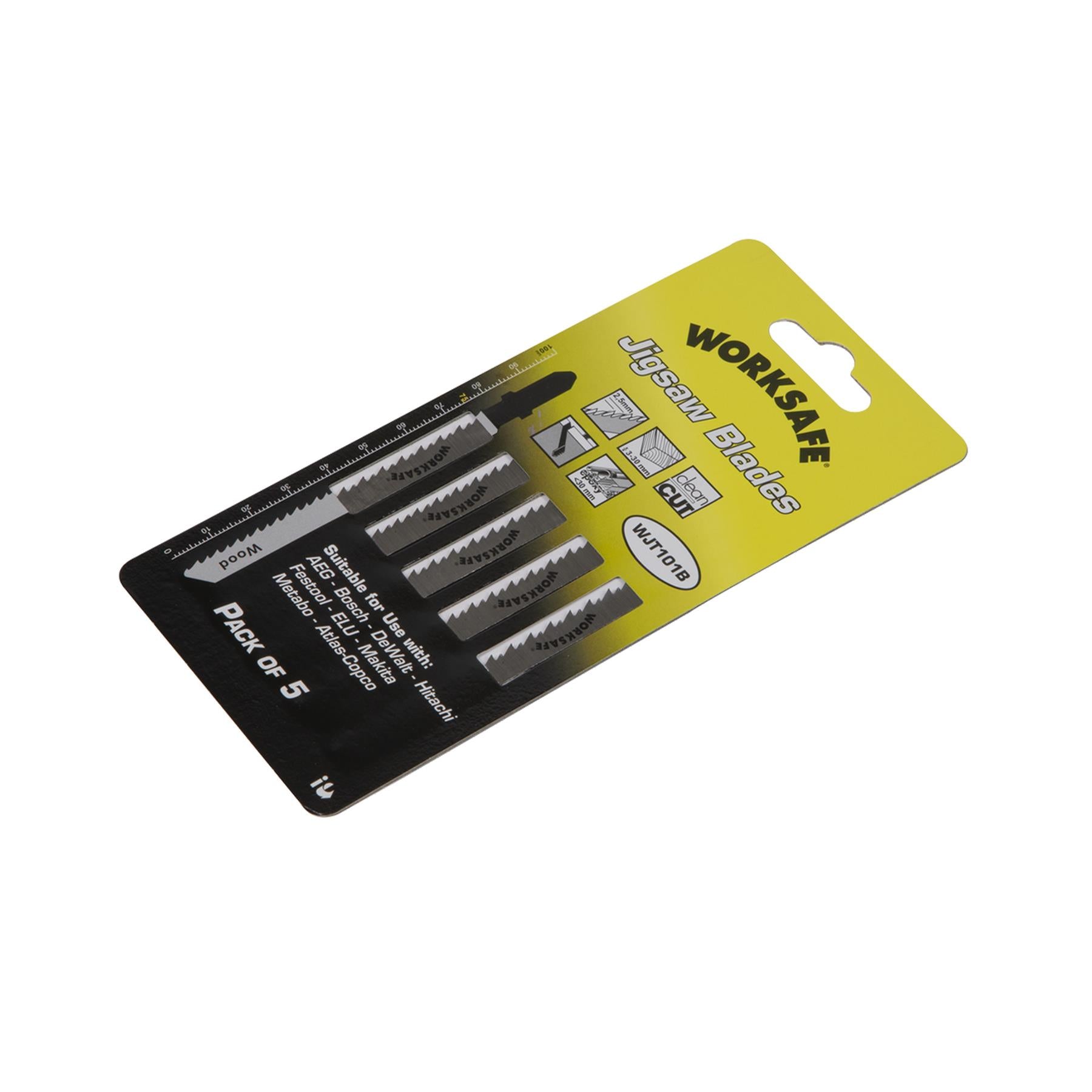 Sealey Jigsaw Blade Wood & Plastics 75mm 10tpi - Pack of 5