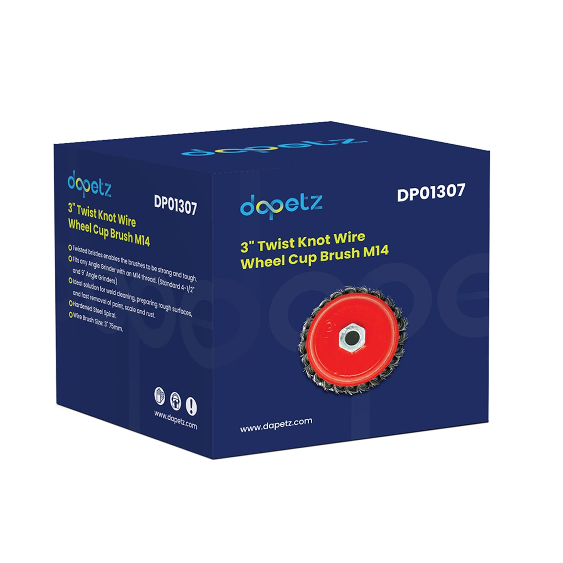 Twist Knot Wire Wheel Cup M14 Crew Brush Sets for 3" Angle Grinder