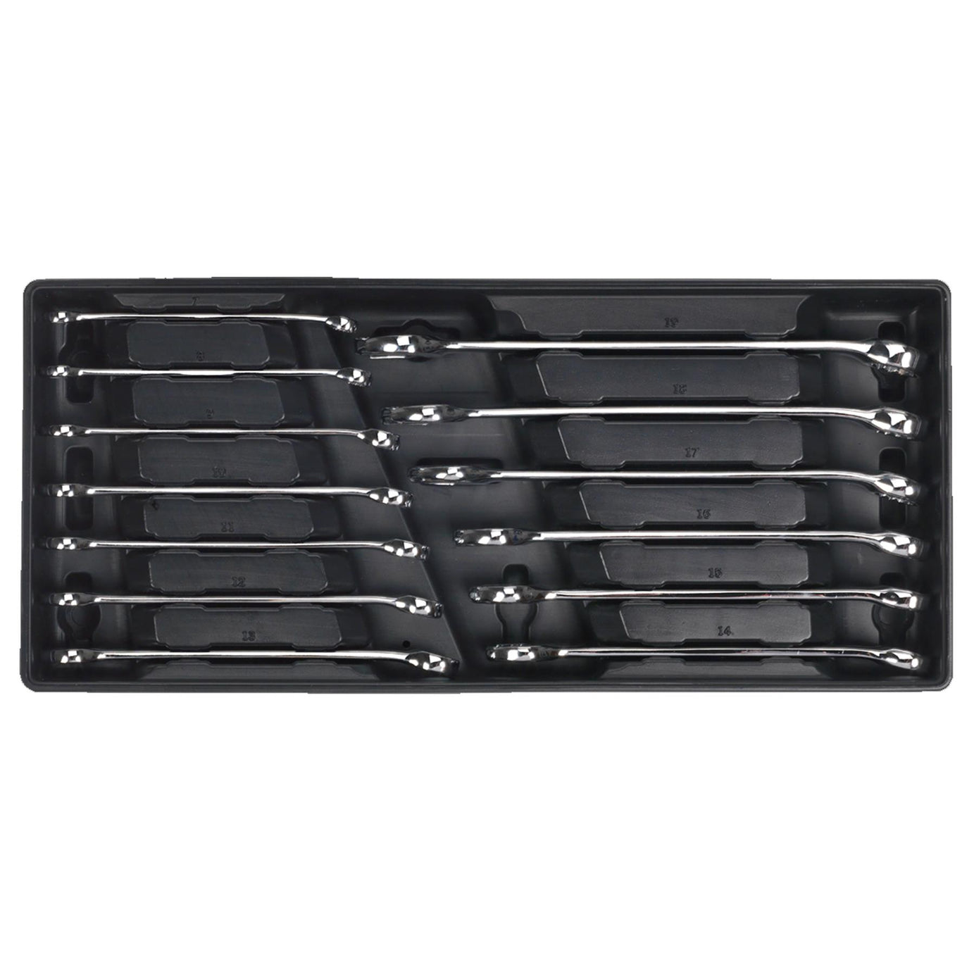 Sealey Tool Tray with Combination Spanner Set 13pc Metric