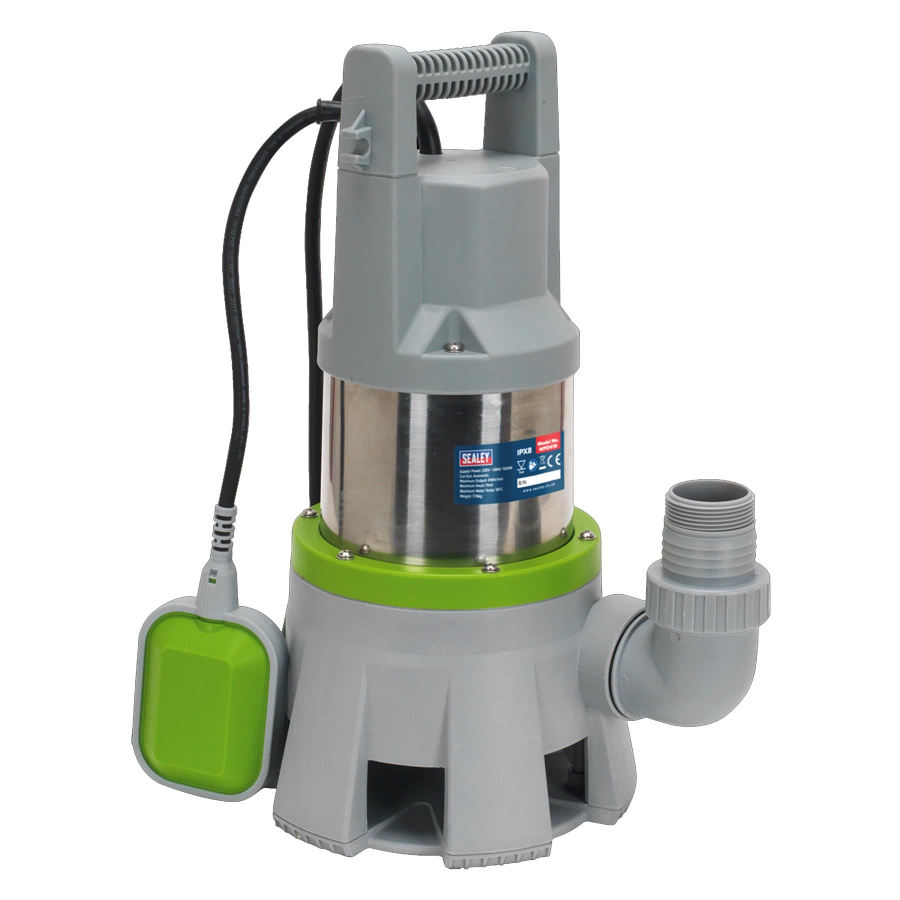 Sealey Submersible Stainless Dirty Water Pump Auto 417L/min 230V