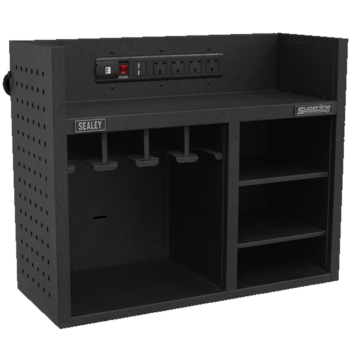 Sealey Power Tool Storage Rack 760mm with Power Strip