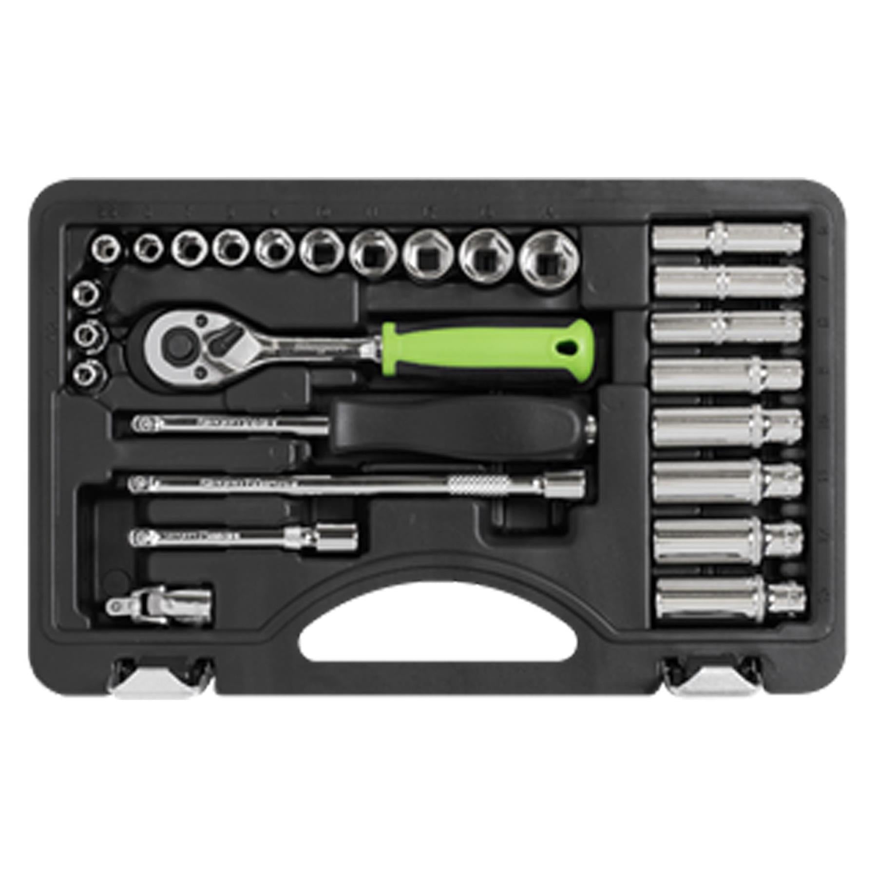 Sealey Socket Set 26pc 1/4"Sq Drive Metric