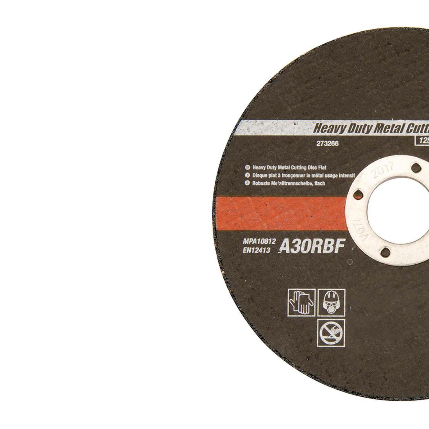 125 X 3 X 22.23mm Sanding Sheet Discs-Hole Punch Aluminium Oxide Hook Loop