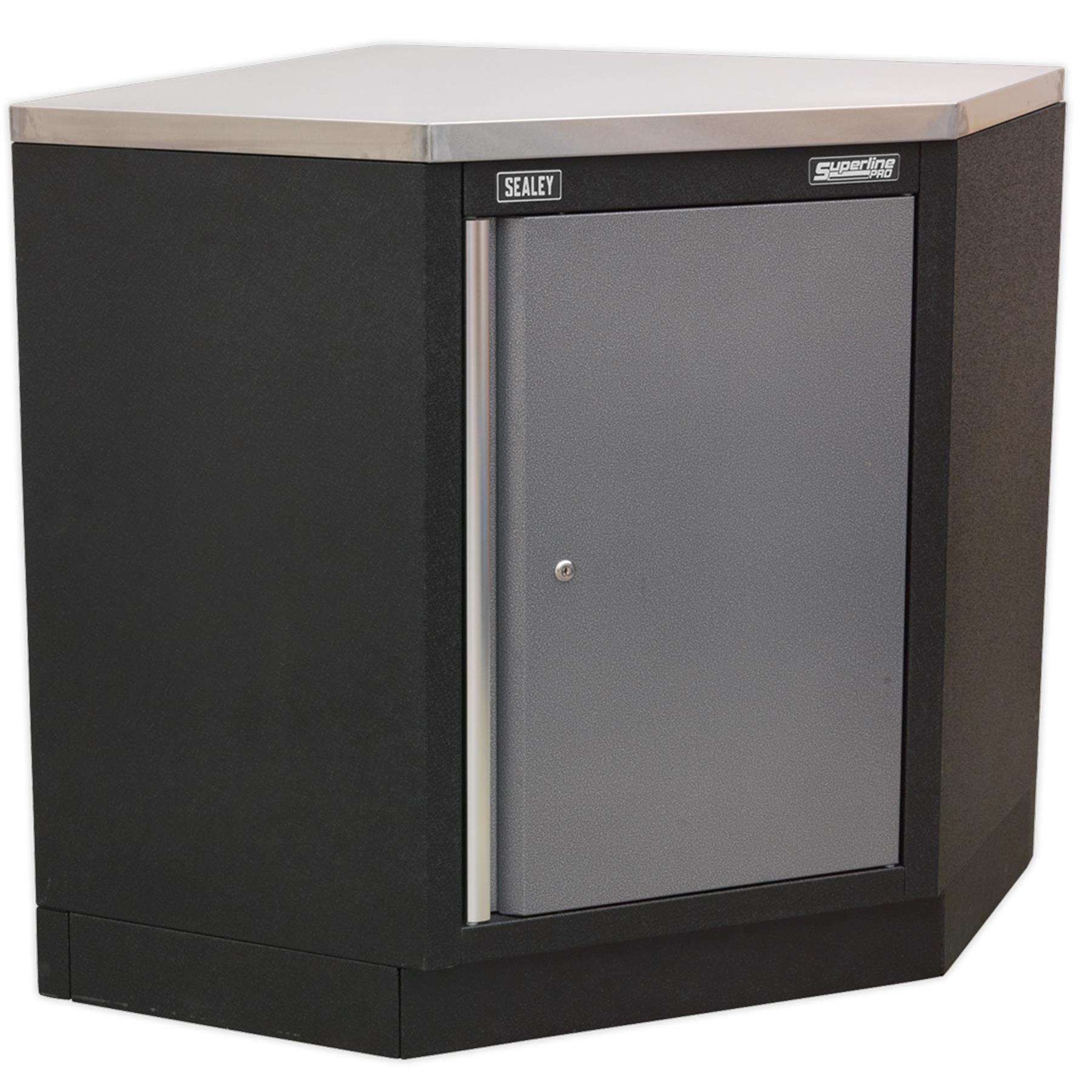 Sealey Modular Corner Floor Cabinet  Aluminium handle. 865mm