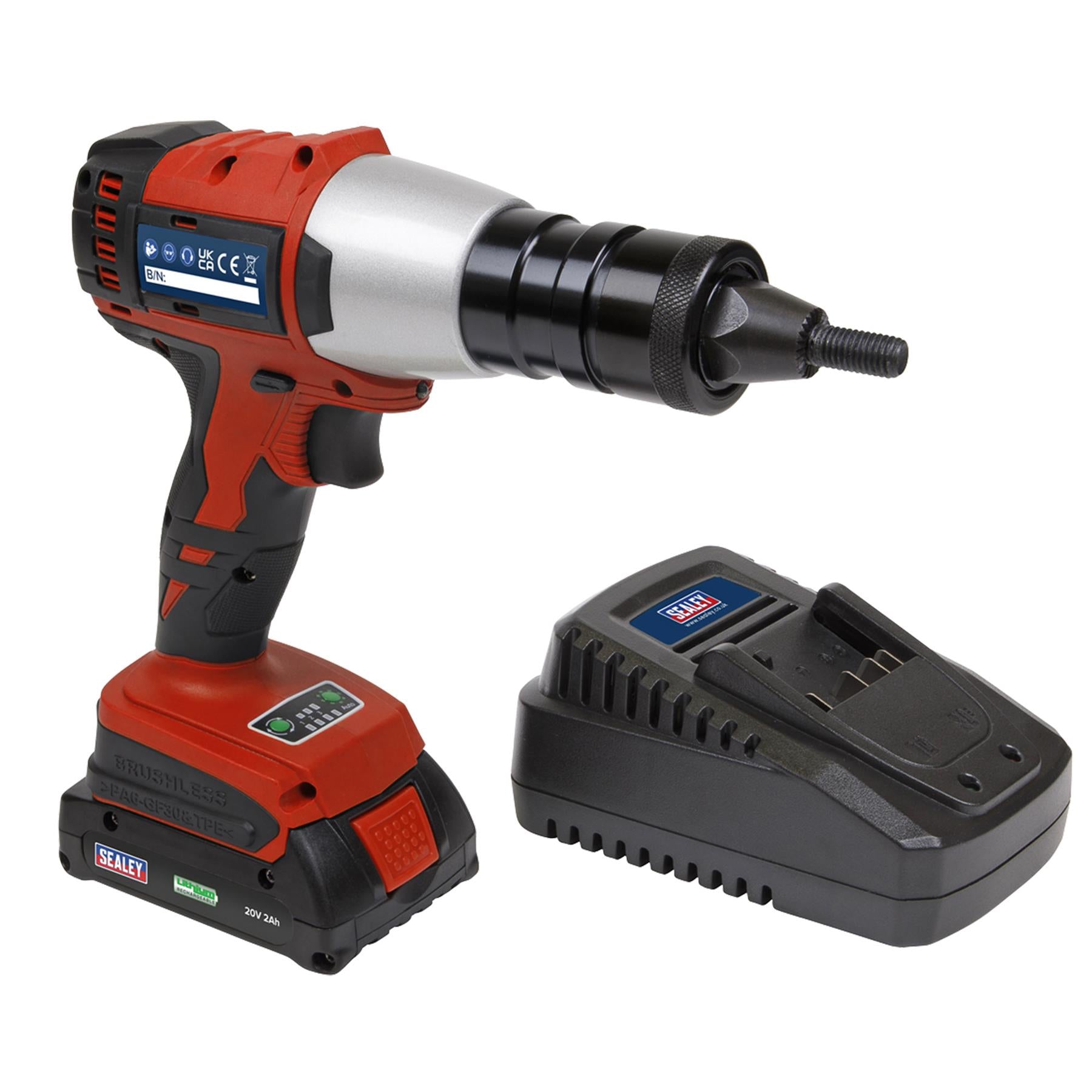 Sealey Cordless Nut Riveter 20V 2Ah Lithium-ion