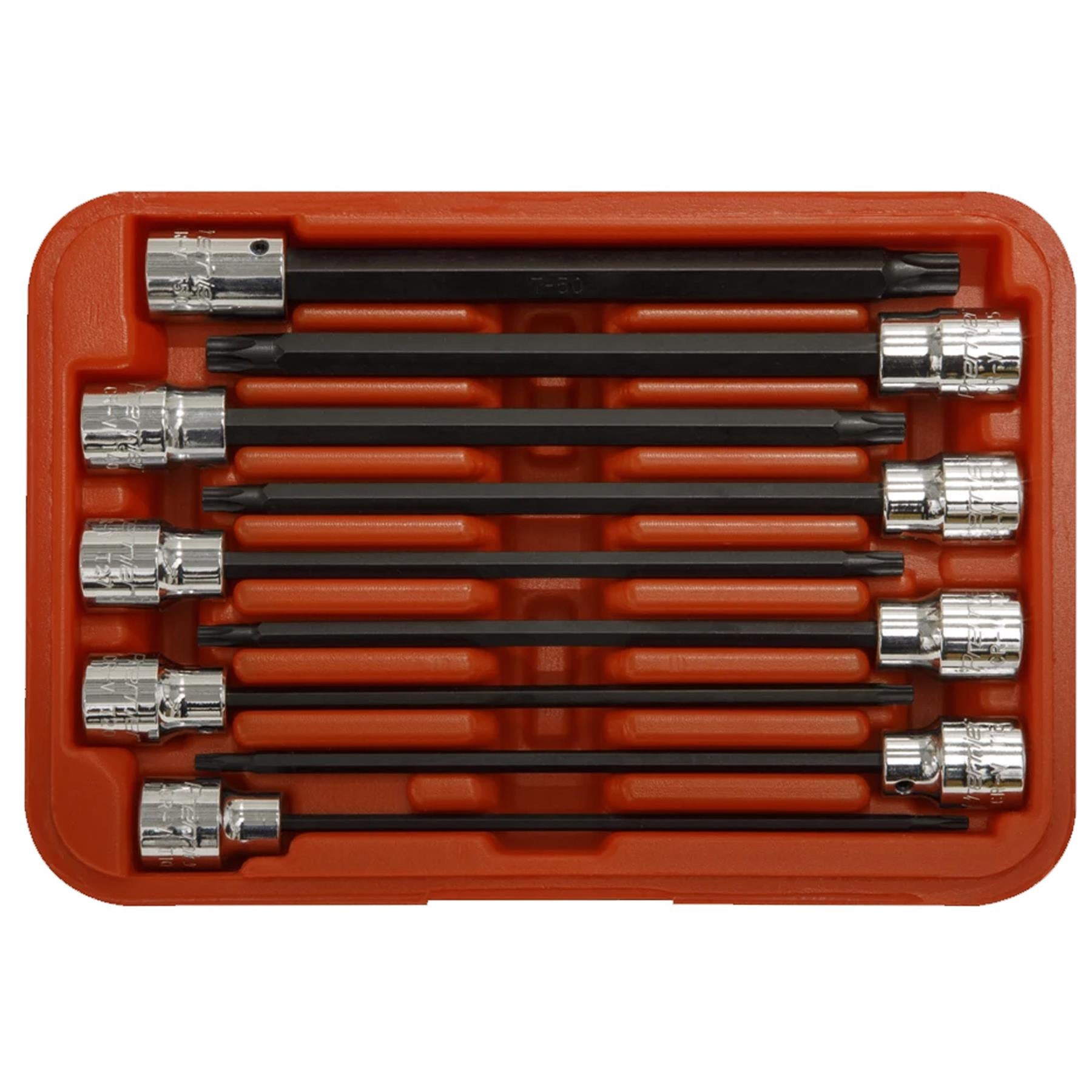Sealey TRX-Star* Socket Bit Set 9pc 3/8"Sq Drive 150mm