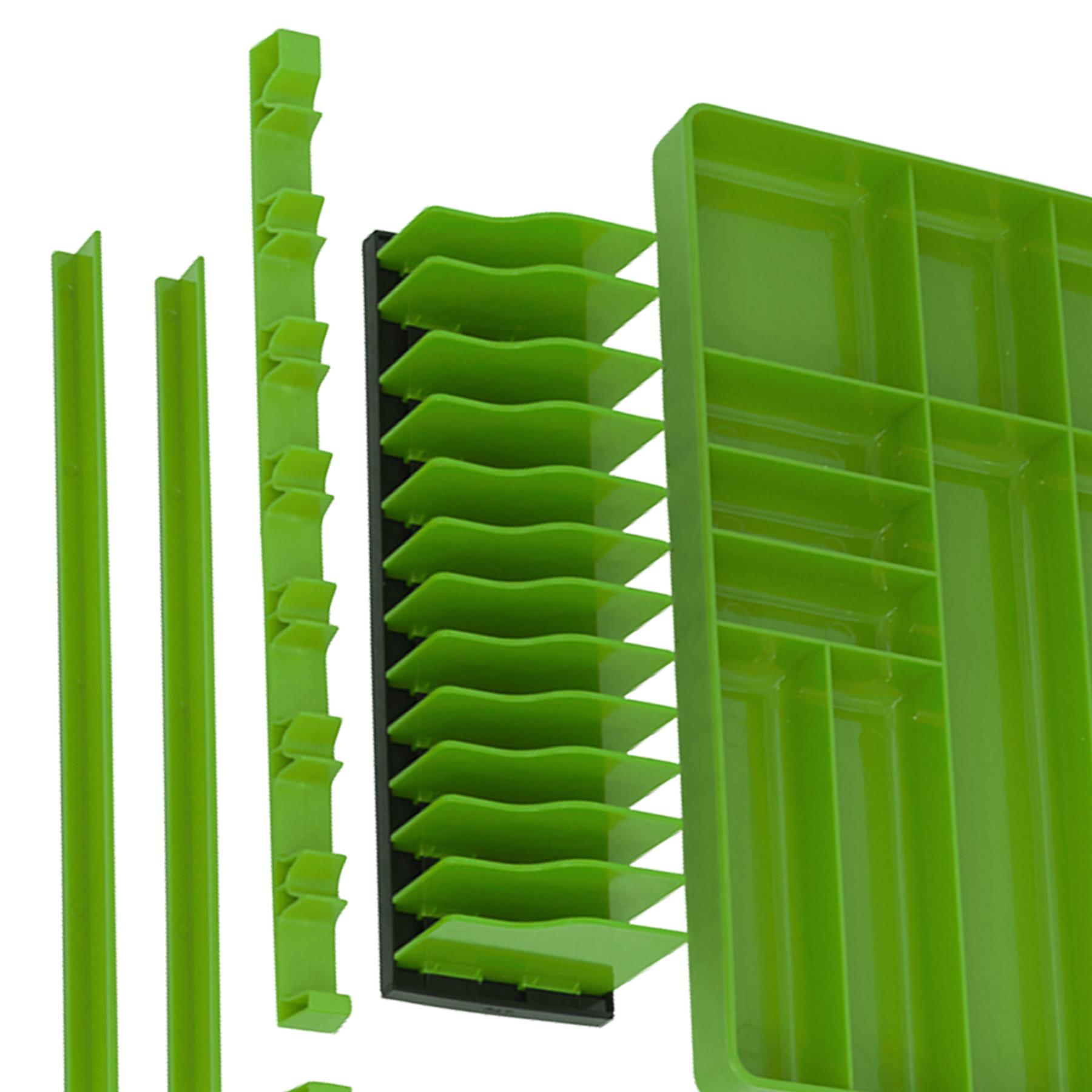 Sealey Tool Storage Organizer Set 9pc - Hi-Vis Green
