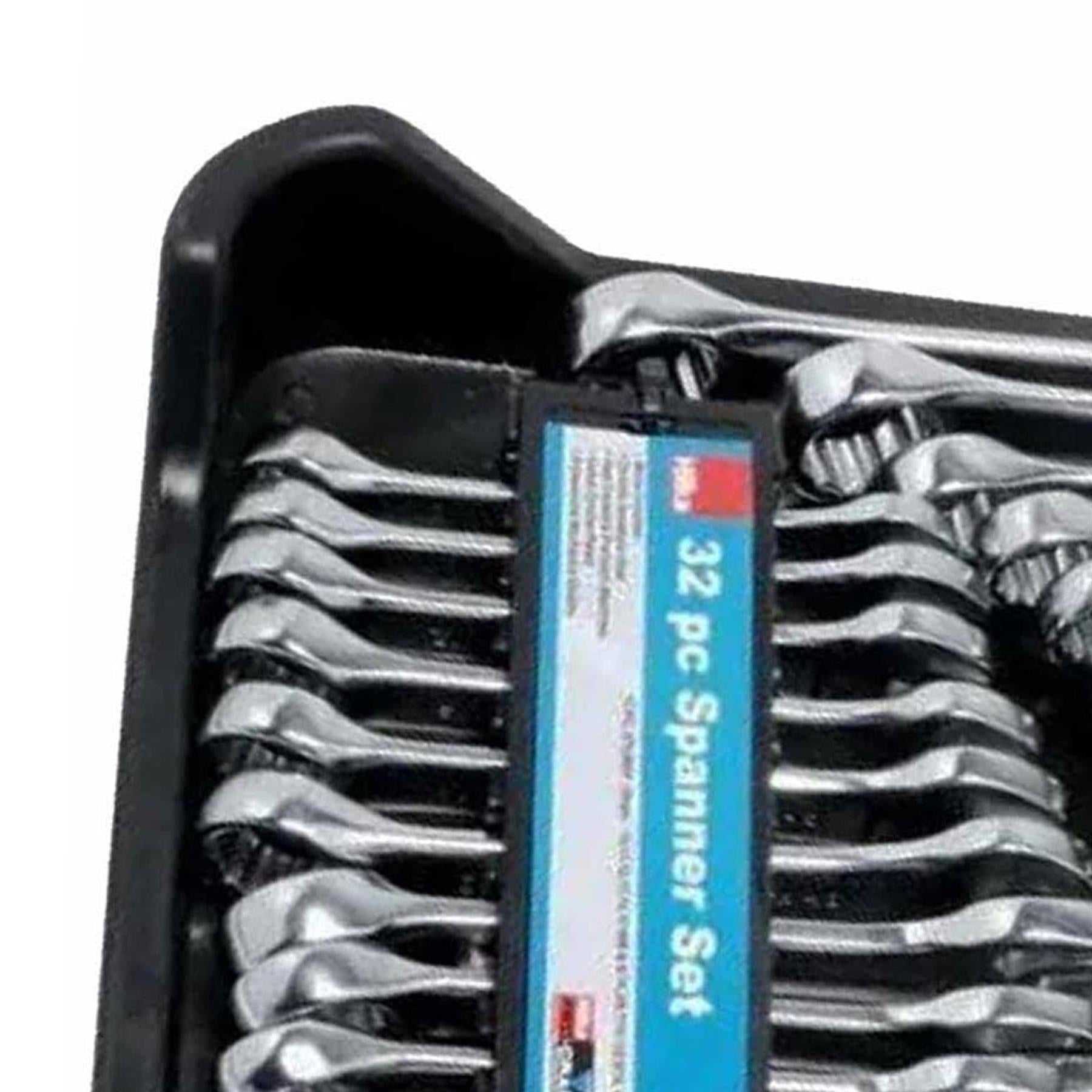 Hilka 32 Piece Spanner Set Stubby Ring Combination AF / Metric Imperial