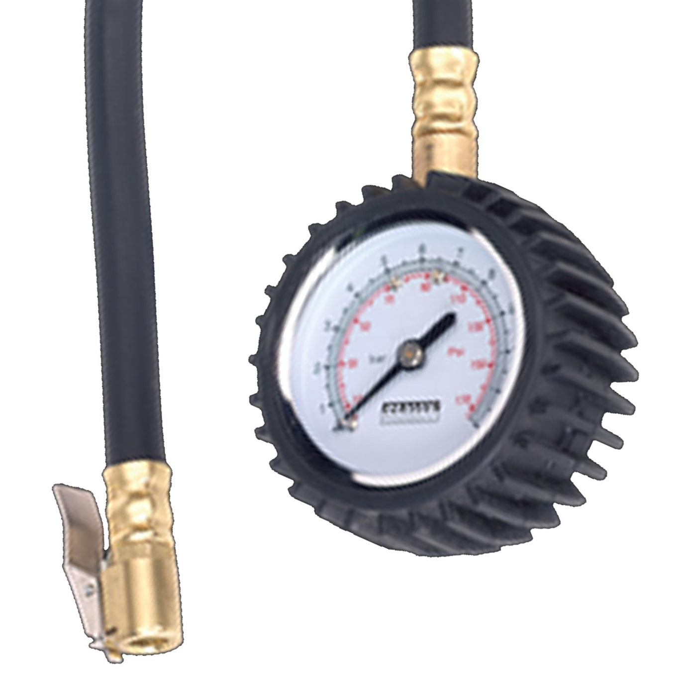 Sealey Tyre Pressure Gauge with Clip-On Chuck 0-7bar(0-100psi)