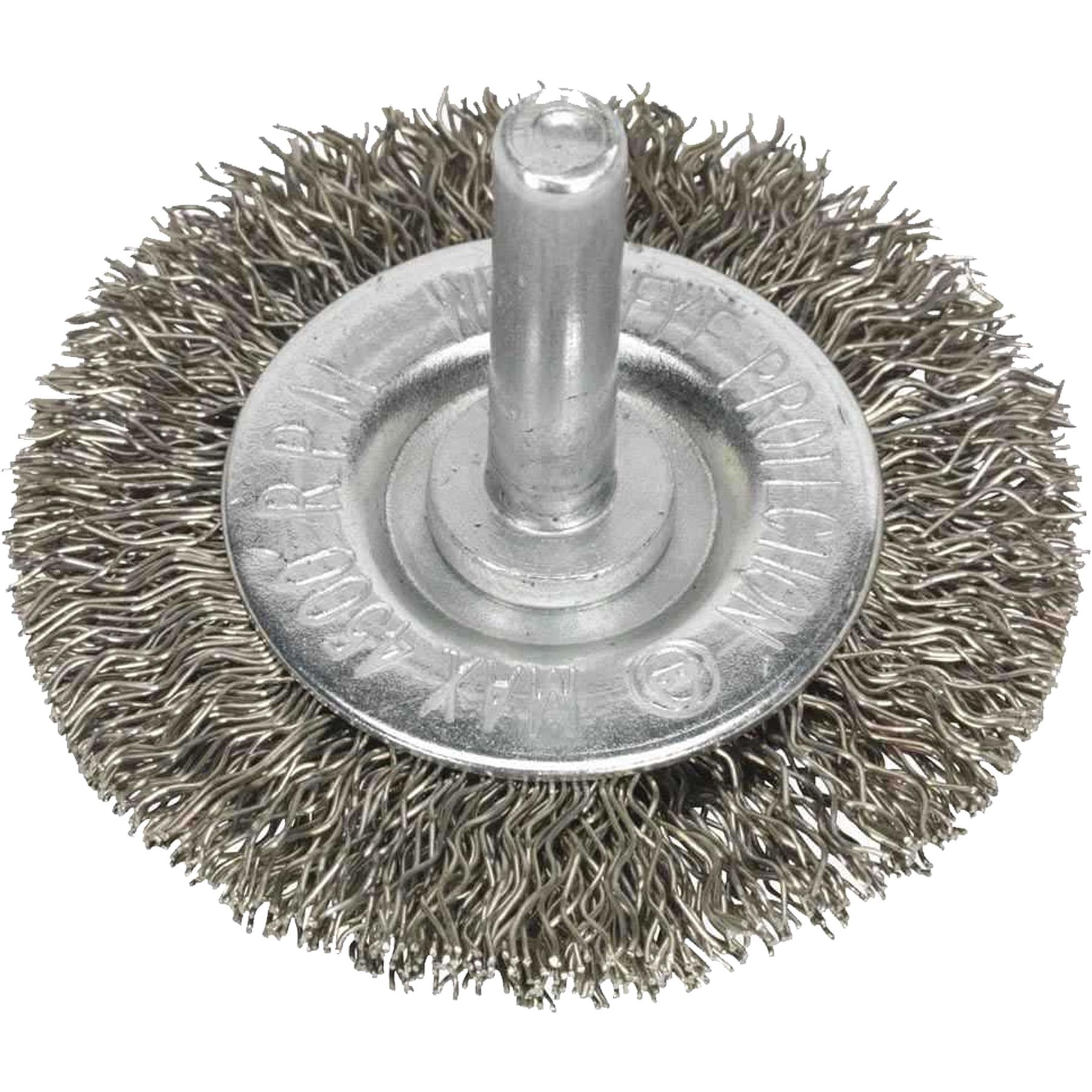 Sealey Flat Wire Brush Stainless Steel 50mm with 6mm Shaft