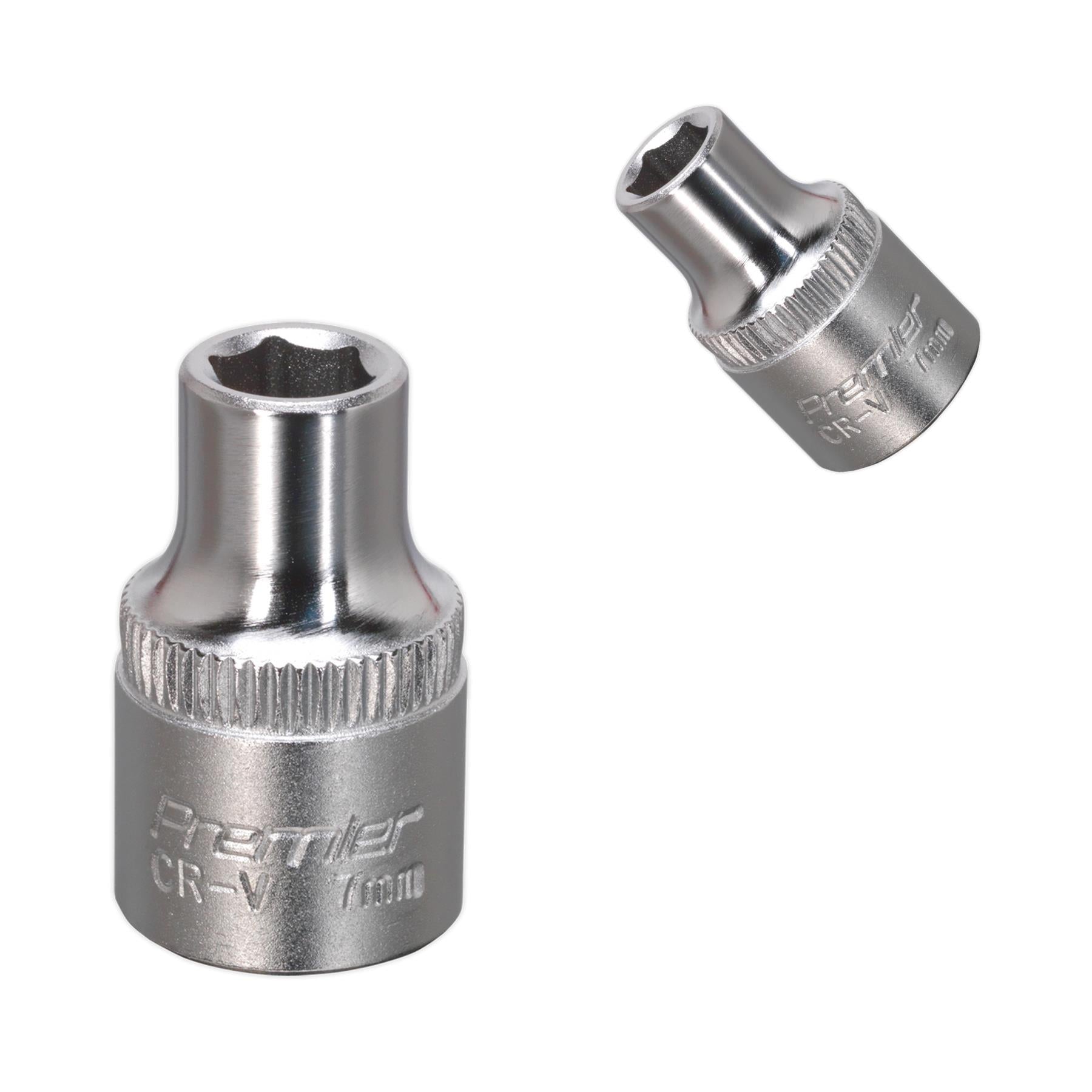 Sealey WallDrive Socket 7mm 3/8"Sq Drive Chrome Vanadium Steel