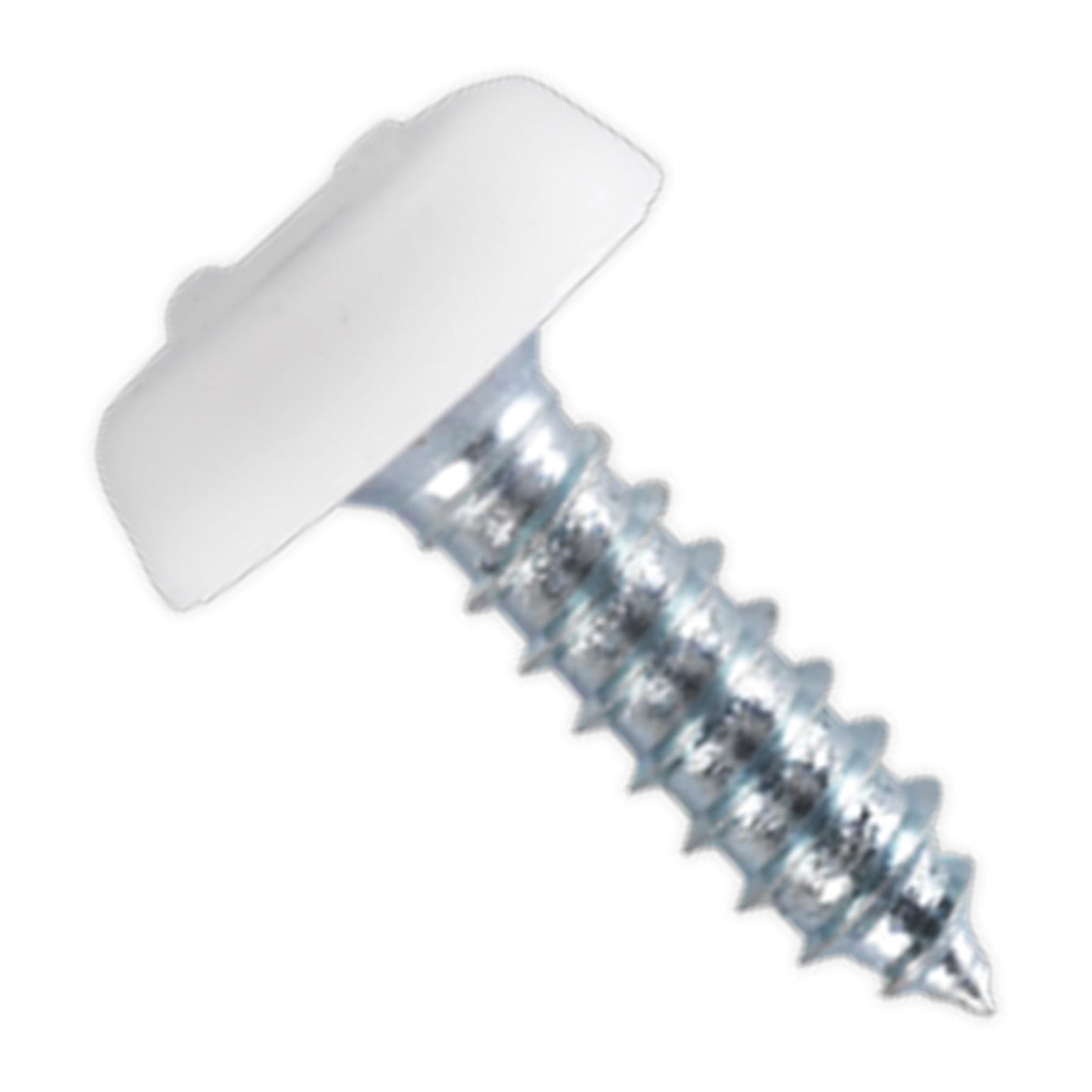 Sealey Numberplate Screw Plastic Head 4.8 x 18mm White Pack of 50