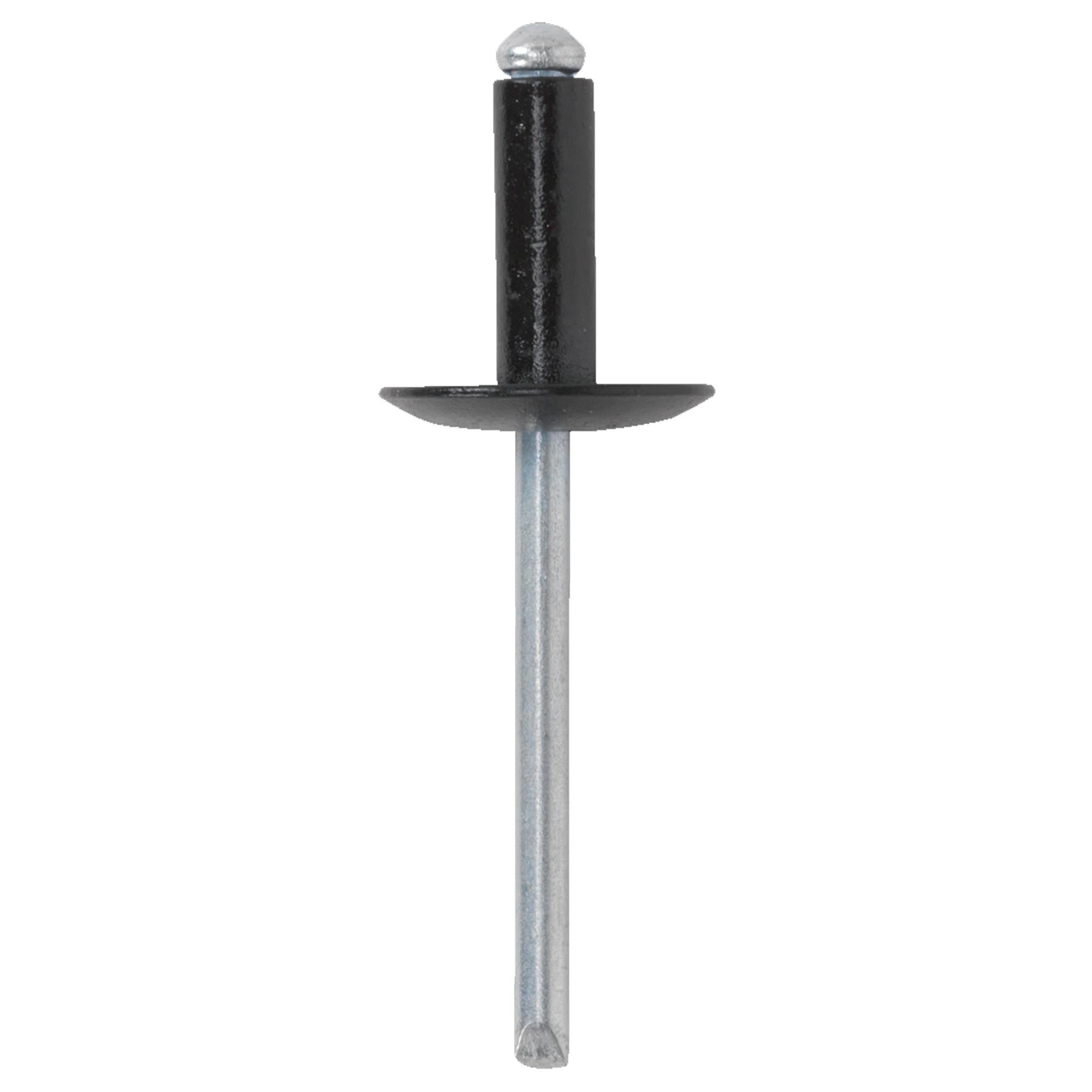 Sealey Aluminium Rivet Black Large Flange 4 x 10mm Pack of 200