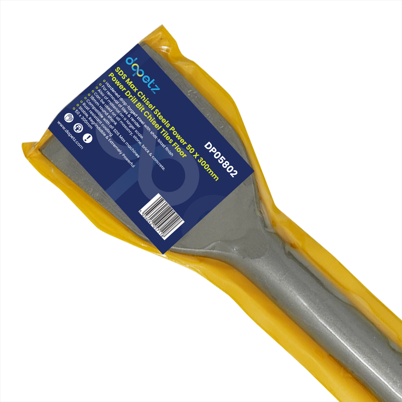 SDS Max Hammer Chisel 50mm x 300mm Bolster Concrete, Brick, Masonry