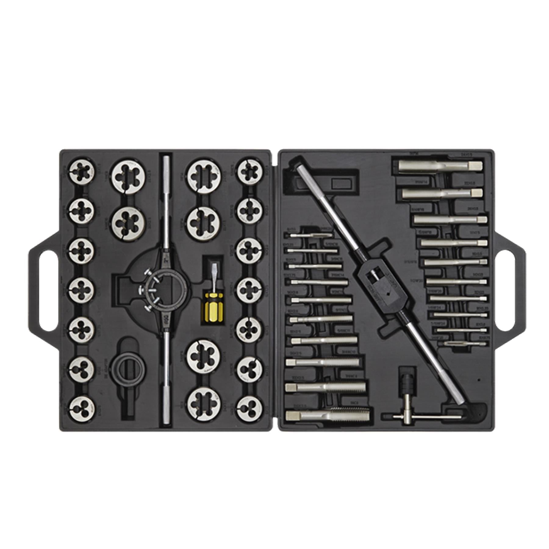 Sealey 45pc Tap and Die Set Split Dies Imperial Thread Cutting Tool 1/4" - 1"