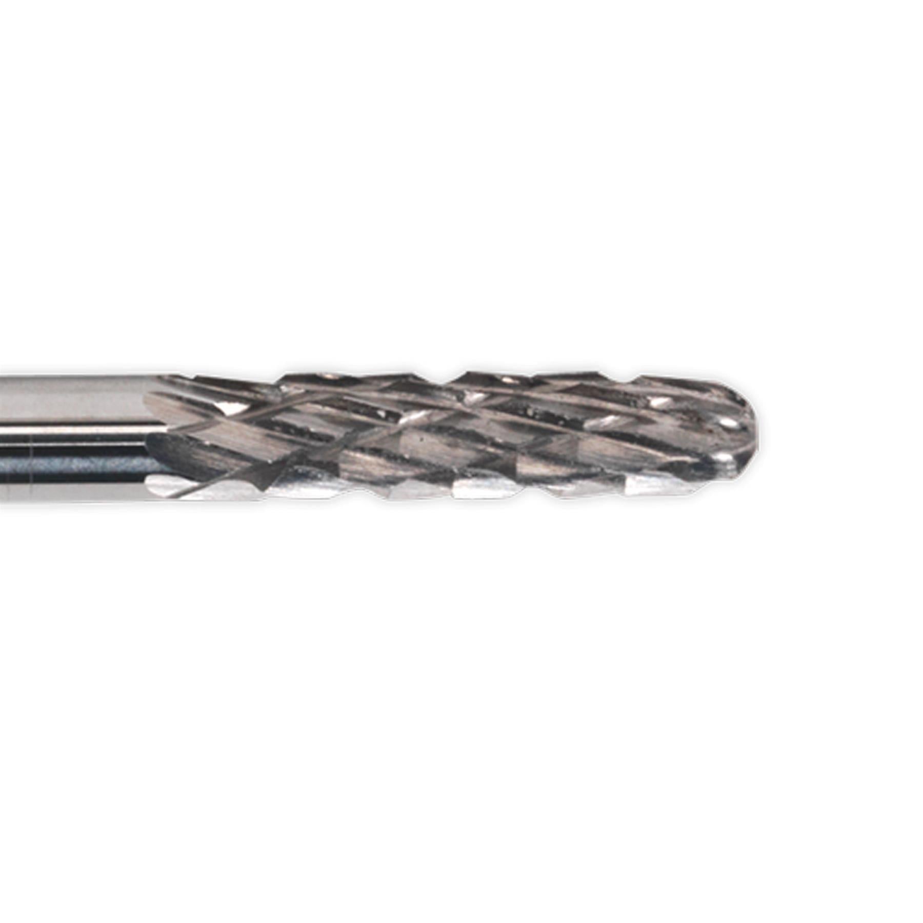 Sealey Micro Carbide Burr Ball Nosed Cylinder 3mm Pack of 3