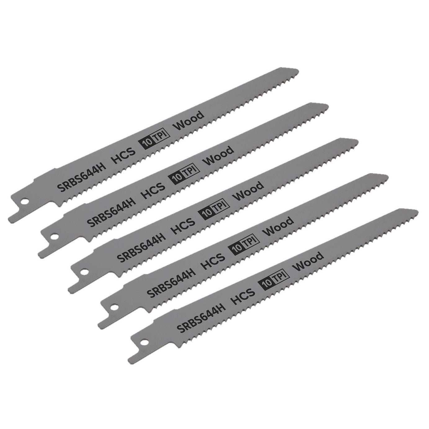 Sealey Reciprocating Saw Blade Clean Wood 150mm 10tpi - Pack of 5
