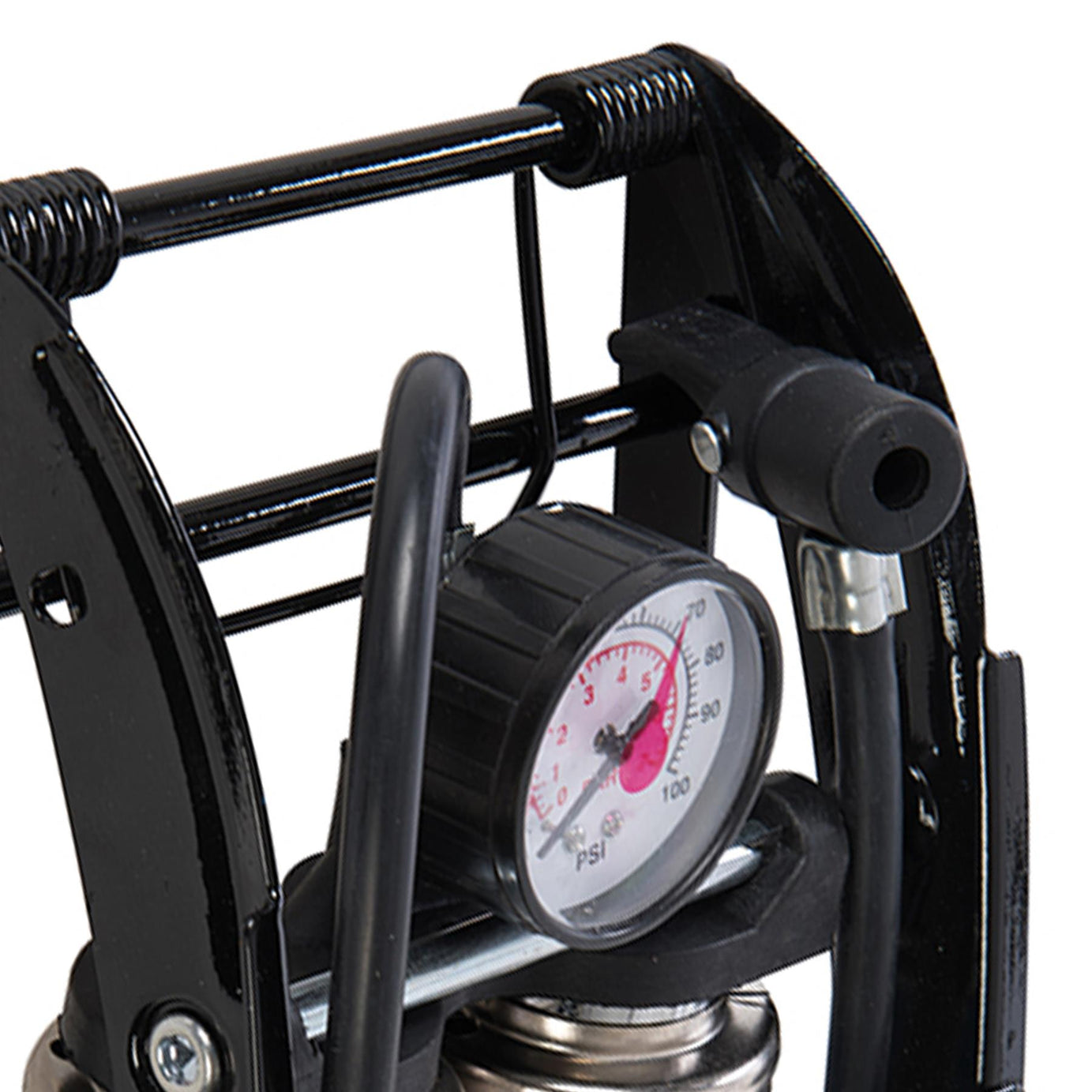 Foot Pump Heavy Duty Double Barrel 470cc High Air Output Metal Valve 550mm Hose