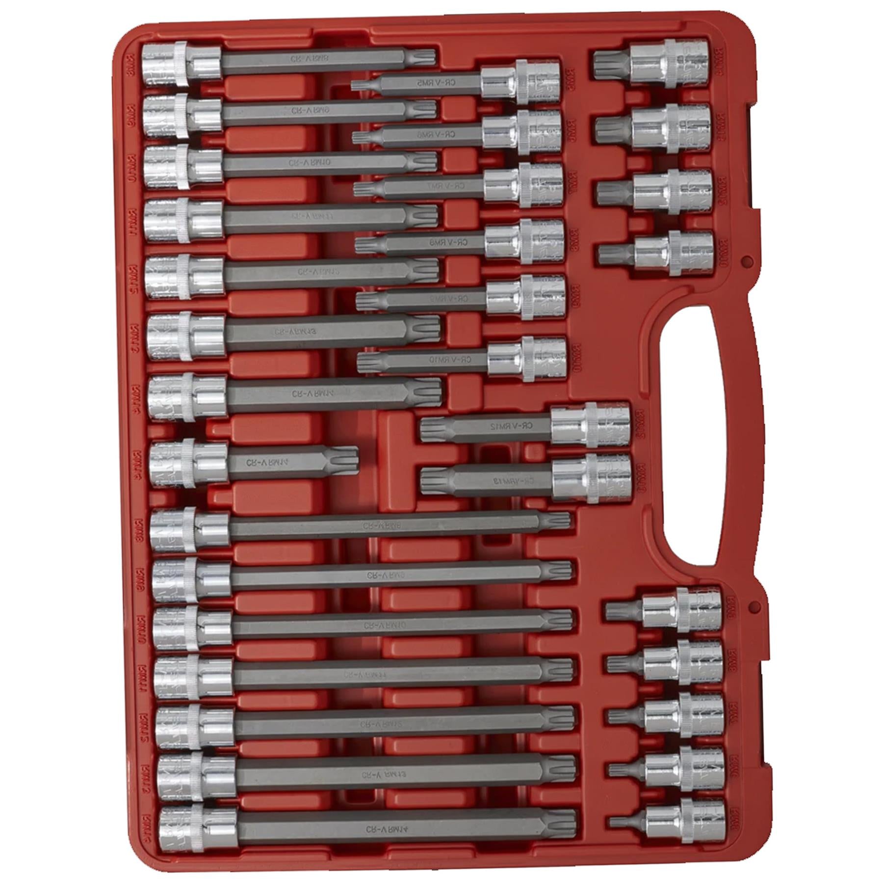 Sealey Ribe Socket Bit Set 32pc 1/2"Sq Drive