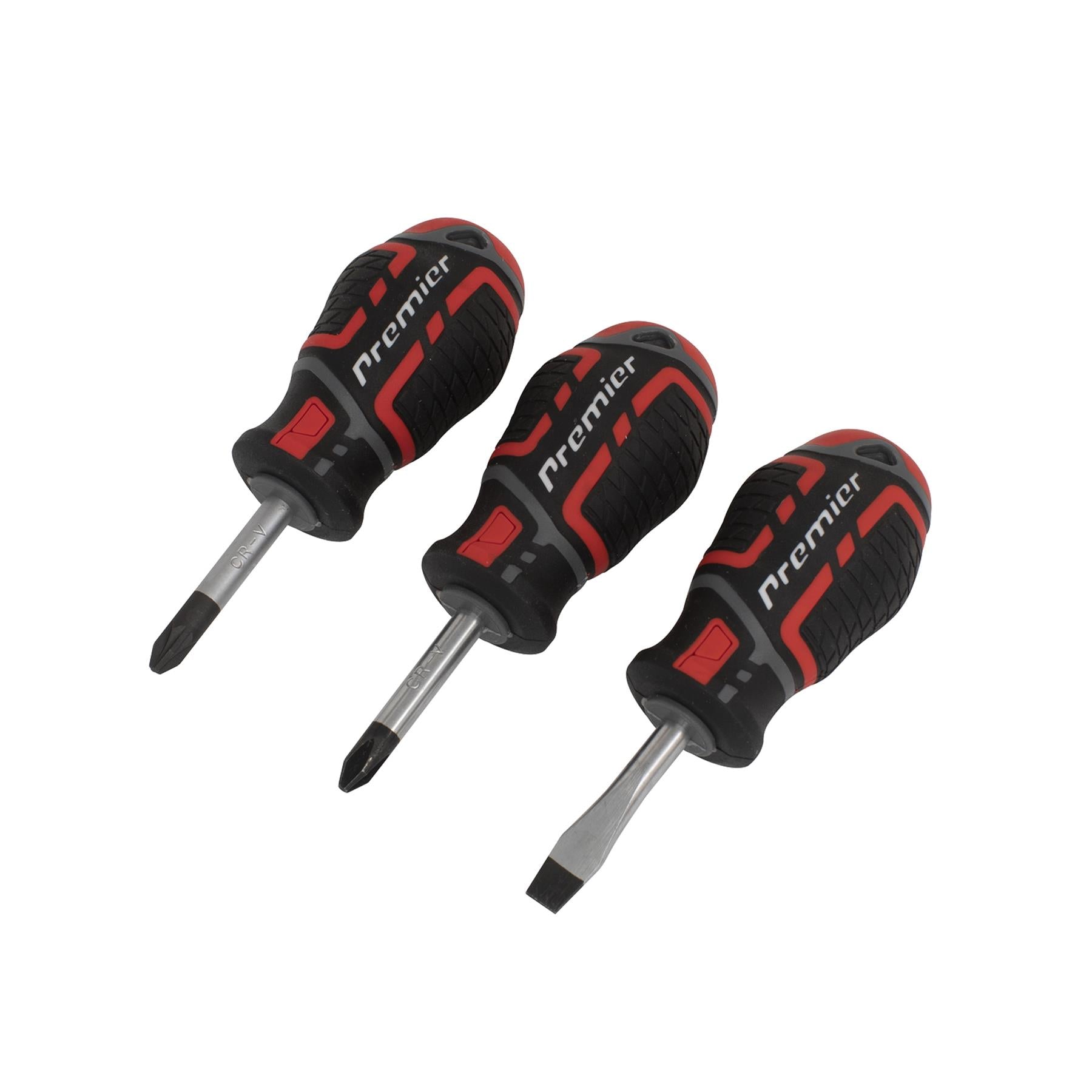 Sealey Screwdriver Set 3pc GripMAX® Stubby AK4328