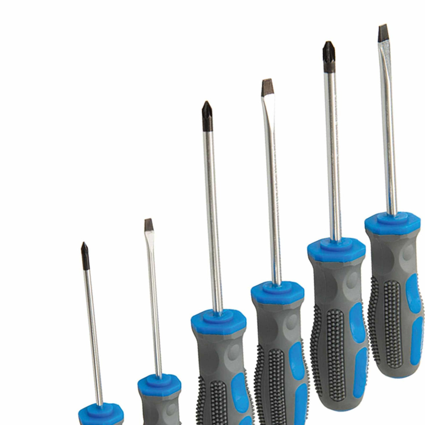 6Pce General Purpose Screwdriver Set Chrome Vanadium Soft-Grip Handles