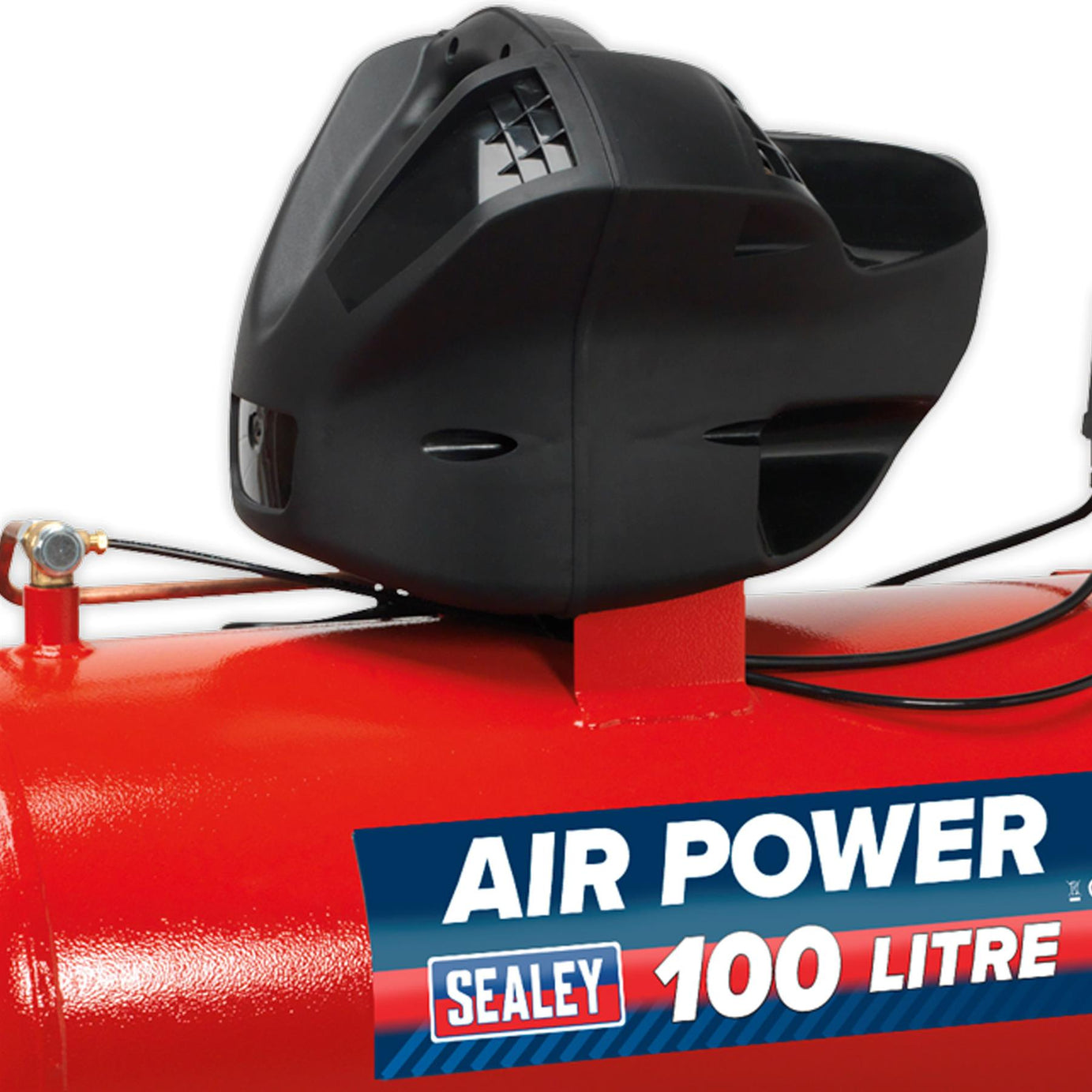 Sealey Compressor 100L V-Twin Belt Drive 3hp Oil Free
