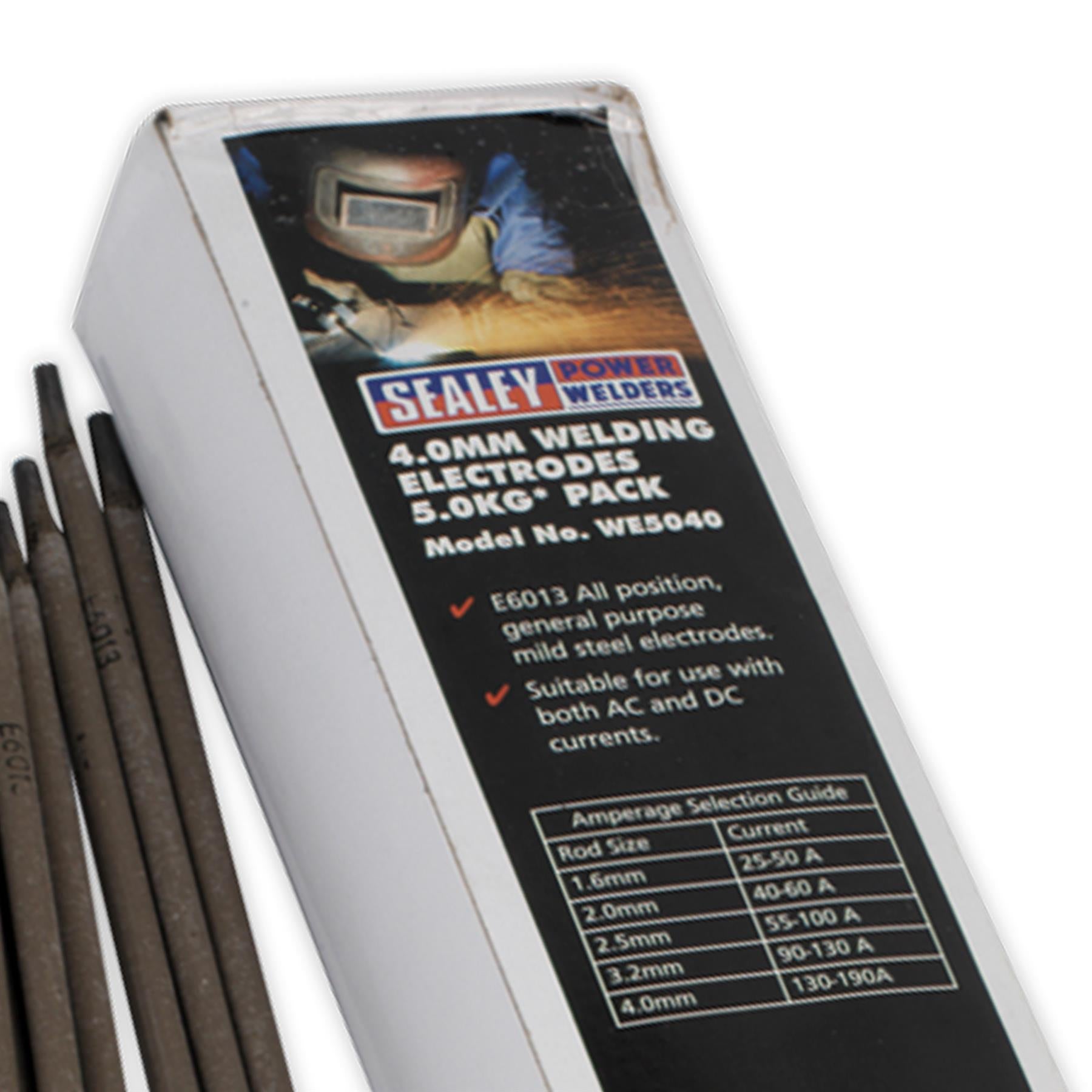 Welding Electrodes 4 x 350mm 5kg Pack.mild steel electrodes made Sealey