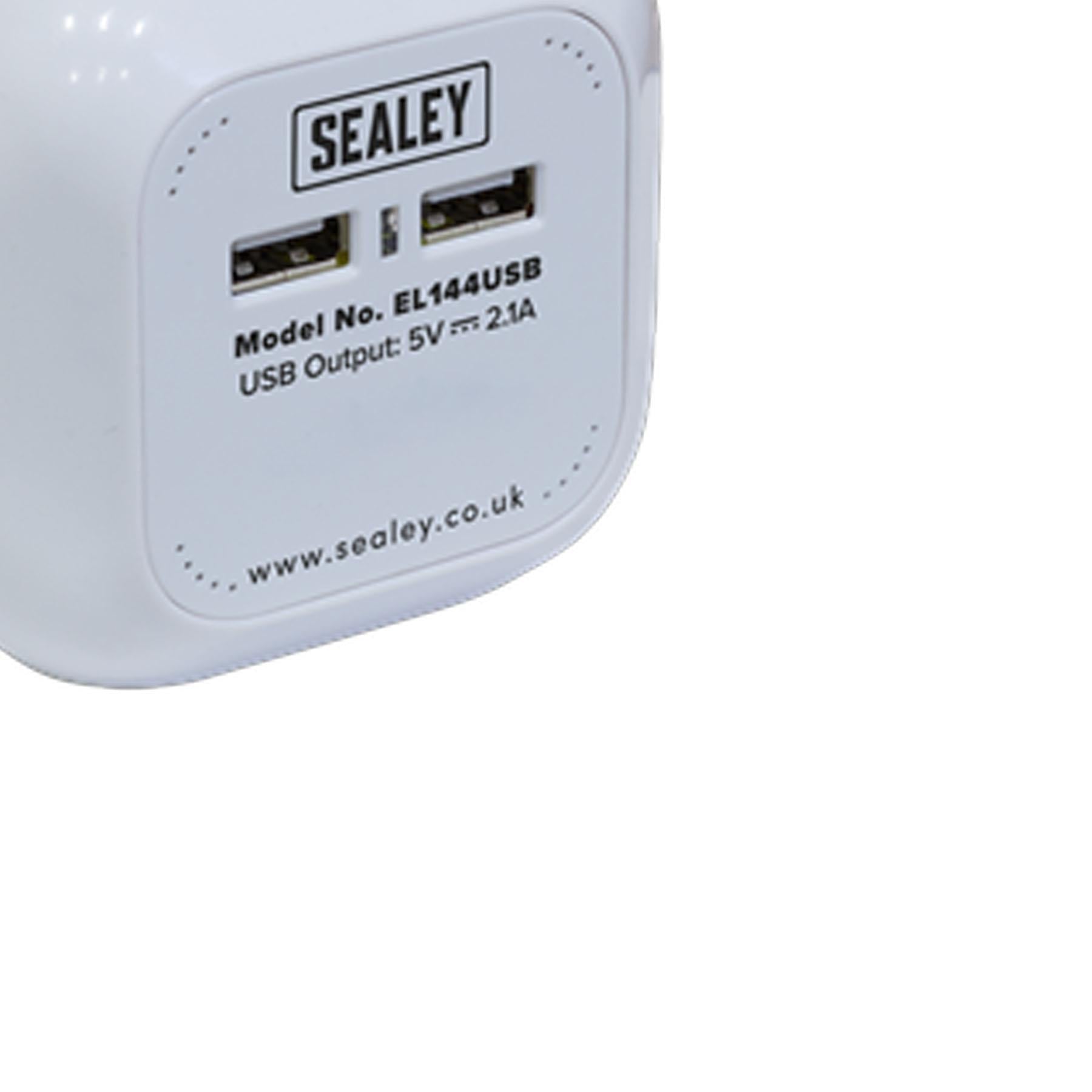 Sealey Extension Cable Cube 1.4m 4 x 230V & 2 x USB Sockets-White