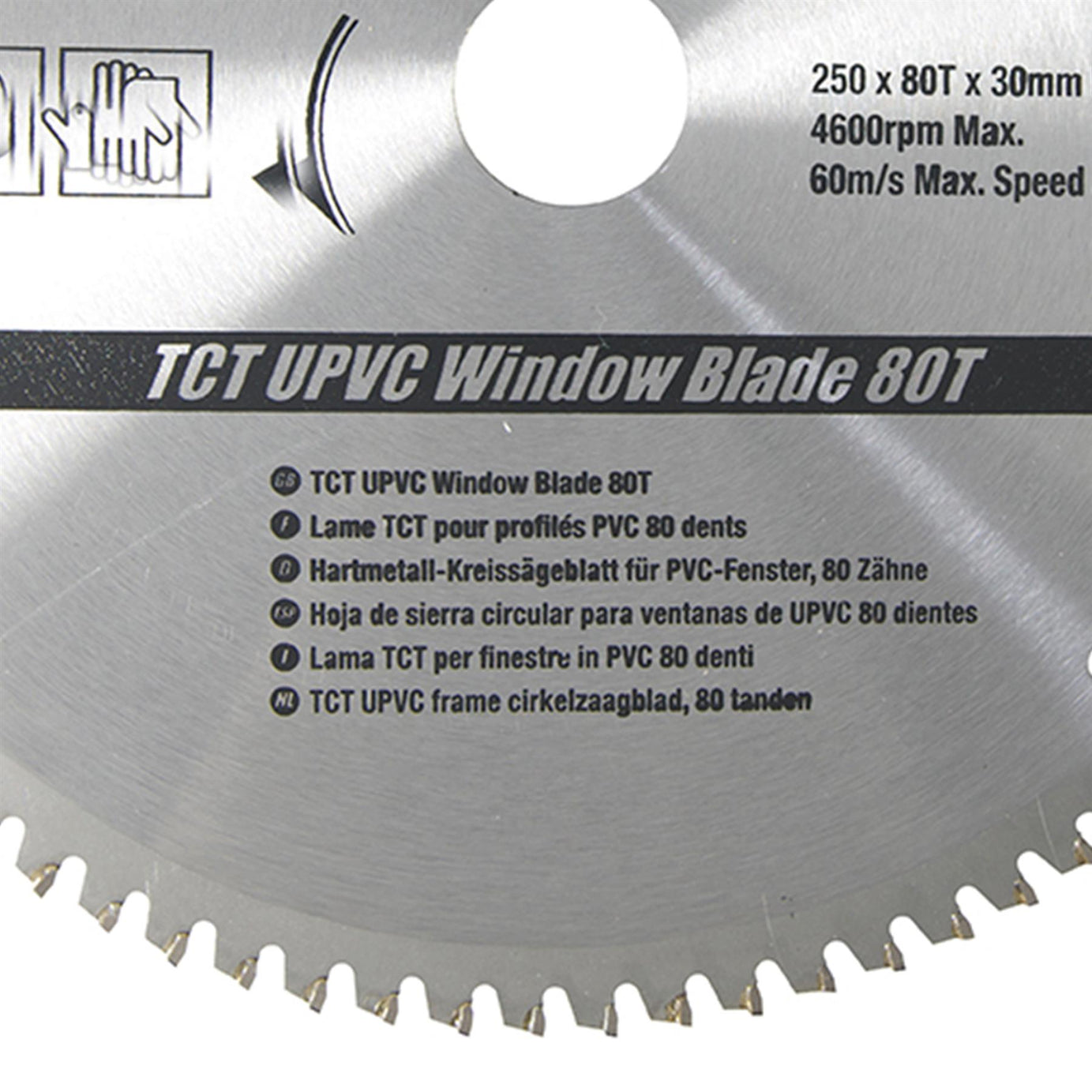 TCT Upvc Window Chop Mitre Saw Blade 80T 250 X 30mm Rings 25 20 16 mm Alloy
