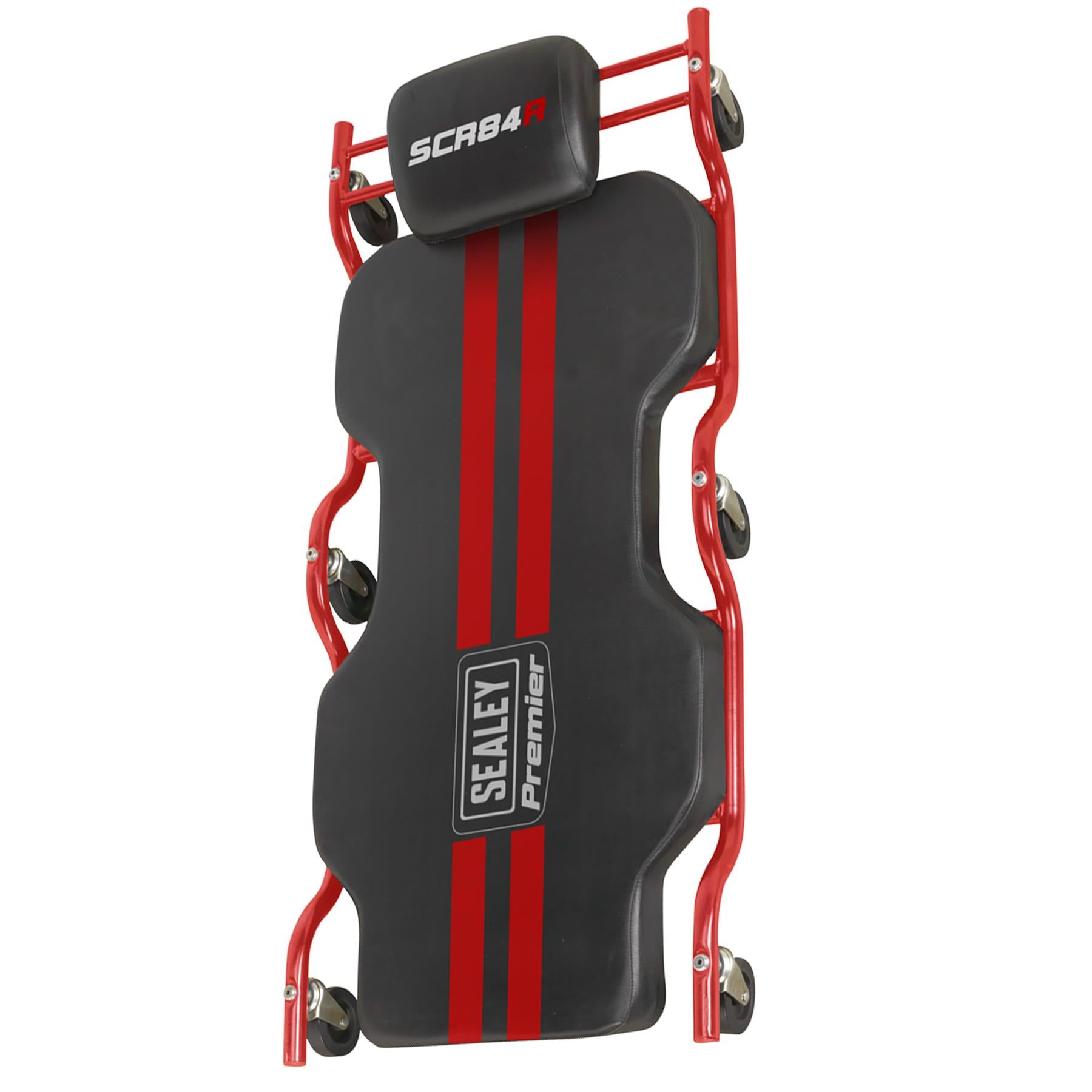 Sealey Steel Creeper with 6 Wheels & Headrest Deluxe