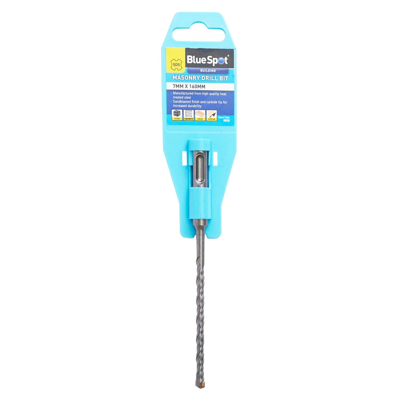 BlueSpot SDS Plus Masonry Hammer Drill Bits Brick Concrete 7mm x 160mm