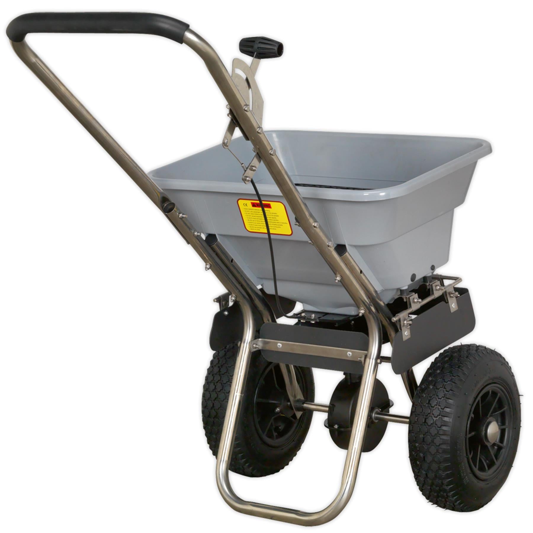 Sealey Stainless Steel Broadcast Salt Spreader 37kg Walk Behind