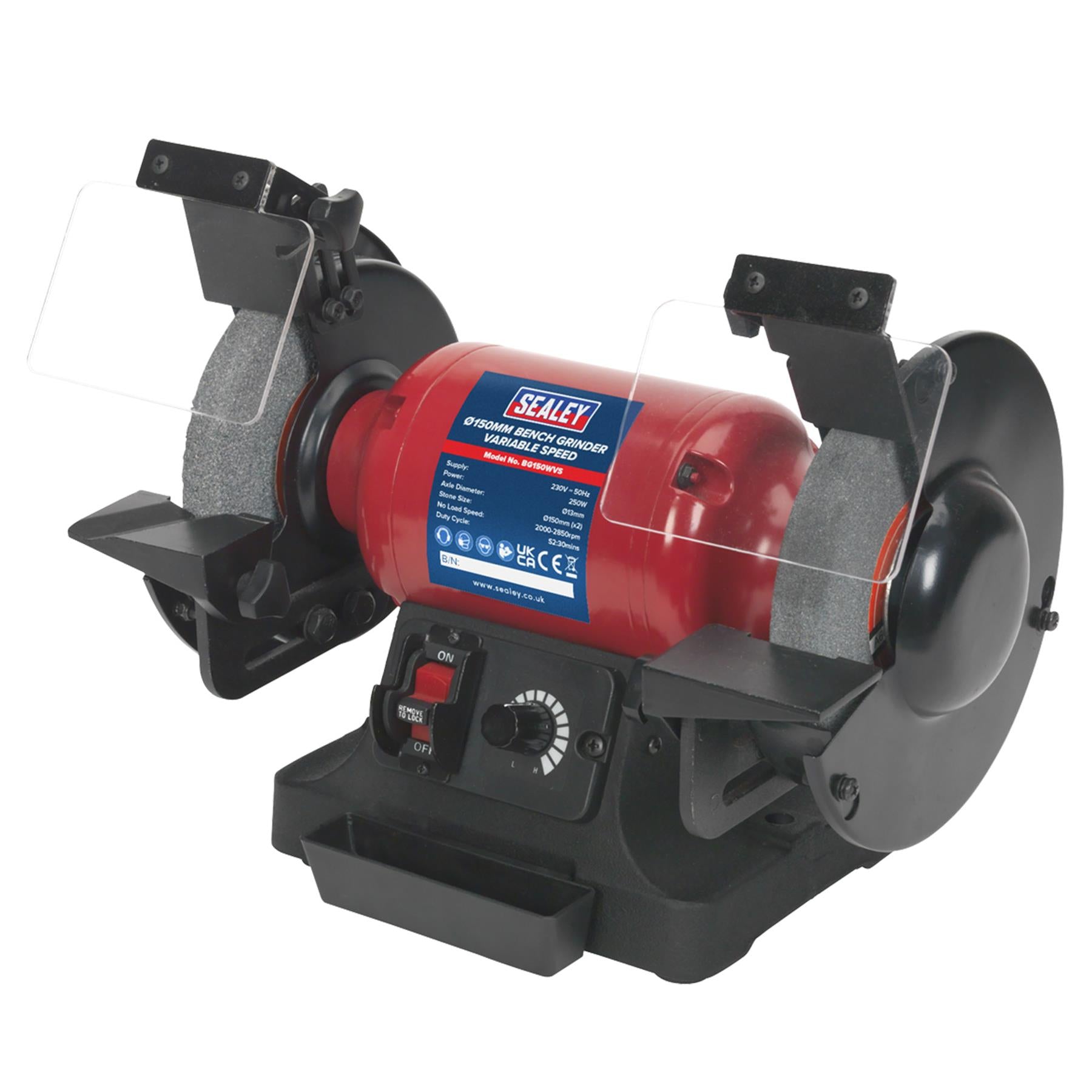 Sealey Bench Grinder 150mm Variable Speed Garage Workshop DIY
